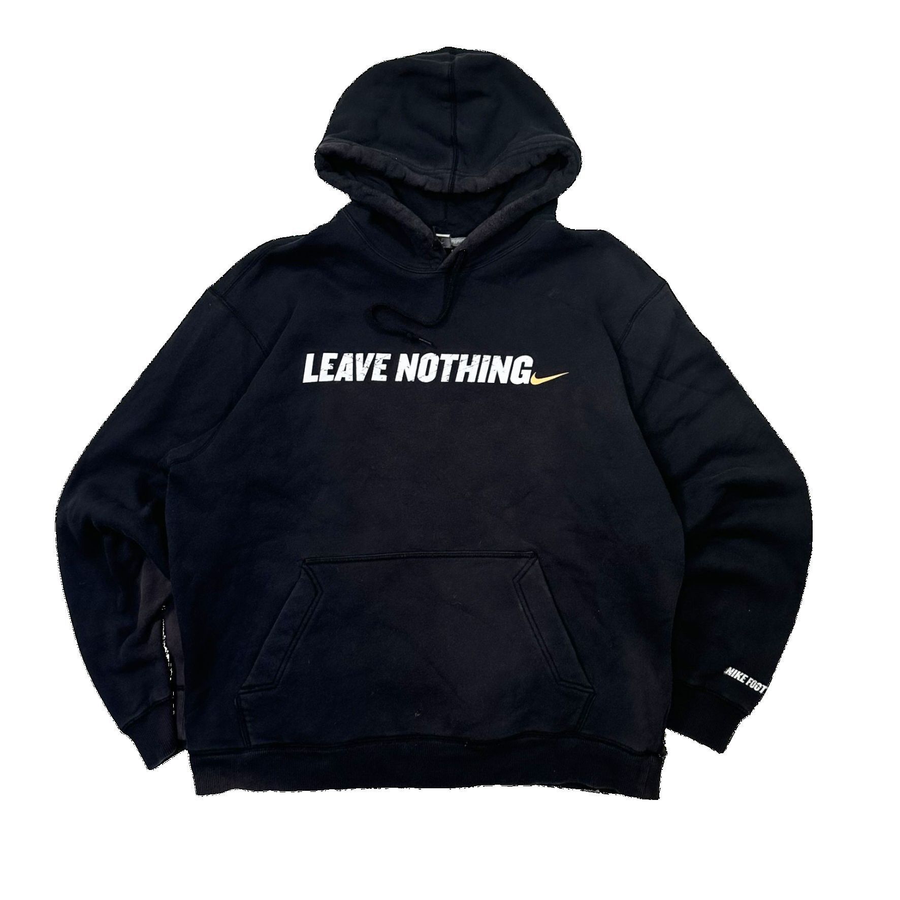 Vintage Vintage 00s Nike Leave Nothing Big Print Graphic Hoodie Size US XL / EU 56 / 4 - 1 Thumbnail