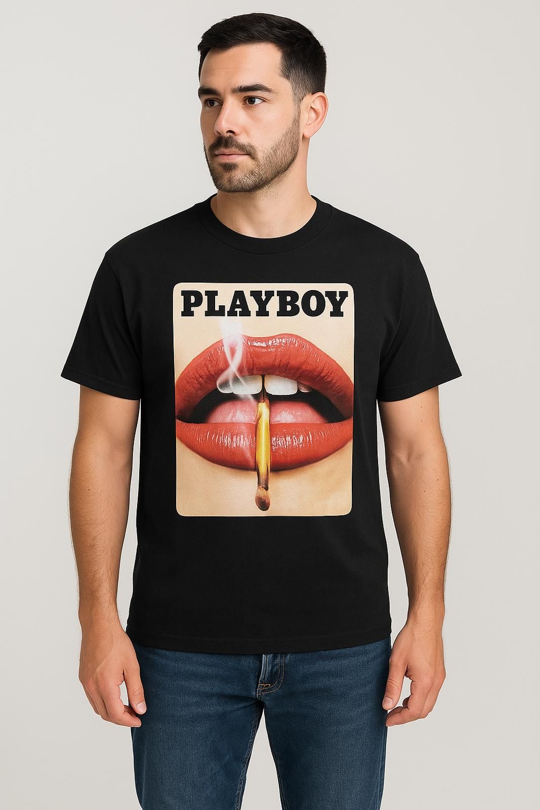Playboy Playboy Lips Smoke Graphic Tee Black Size Large NWOT Size US L / EU 52-54 / 3 - 1 Thumbnail