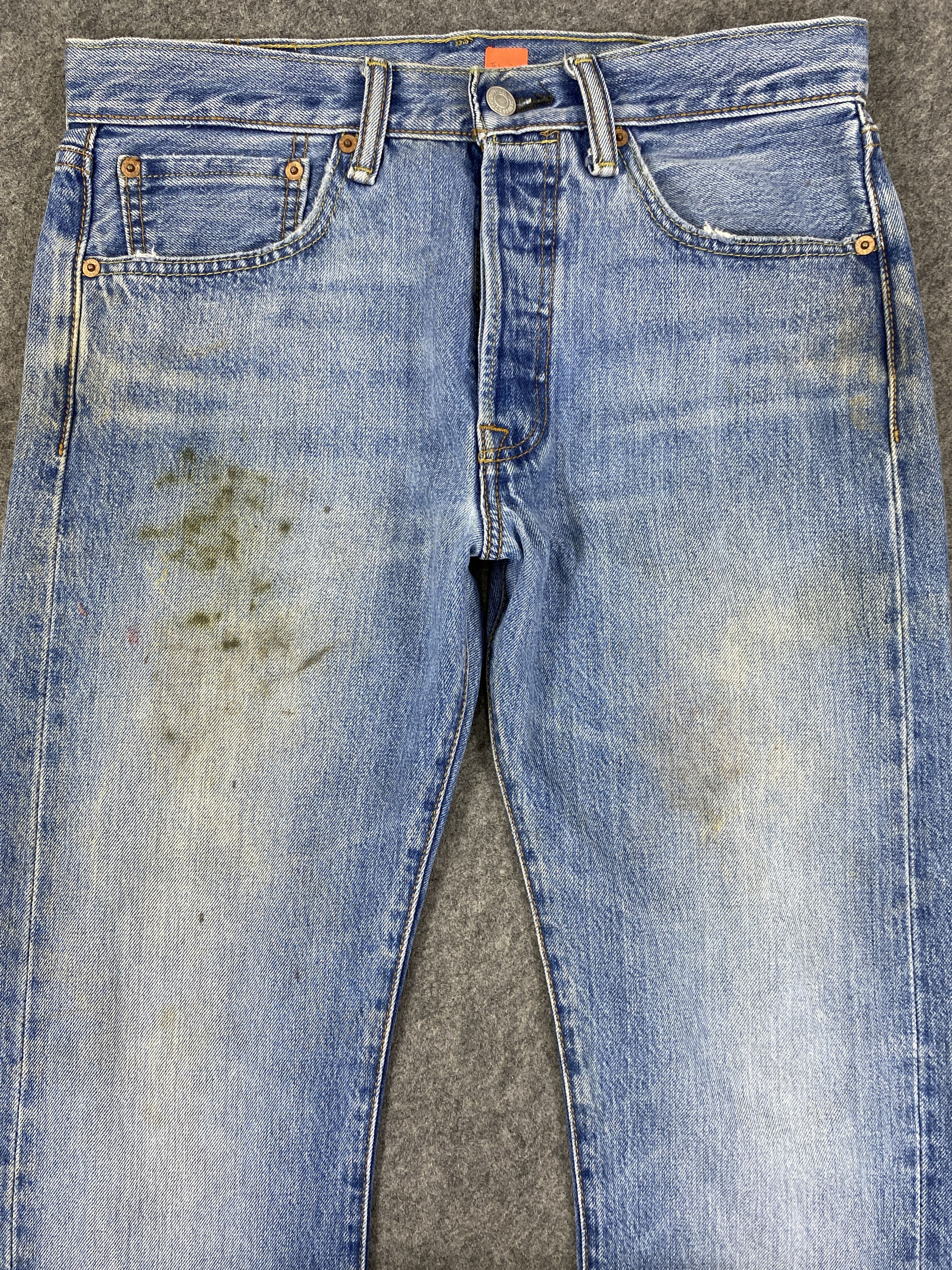 Levi's Dirty Distressed Blue Vintage Levi's 501 32x31.5 -JN2392 Size US 32 / EU 48 - 3 Thumbnail