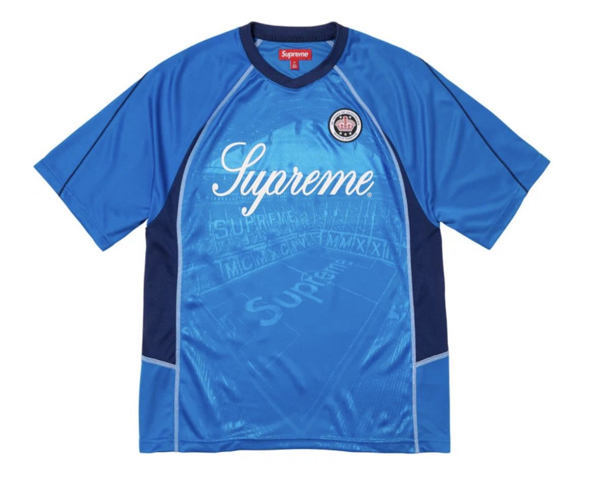Supreme Supreme Jacquard Soccer Jersey Blue XL | Grailed