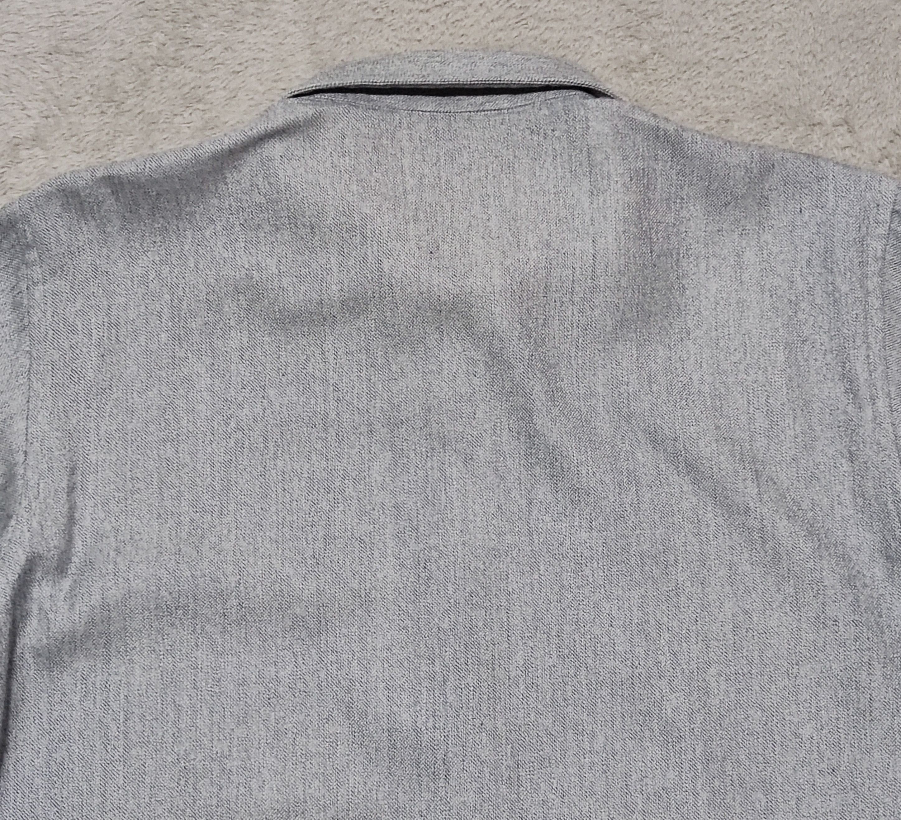 Pierre Balmain Pierre Balmain Leather Belt- Wool/Slik Button Up Gray Shirt Size 46 - 10 Thumbnail