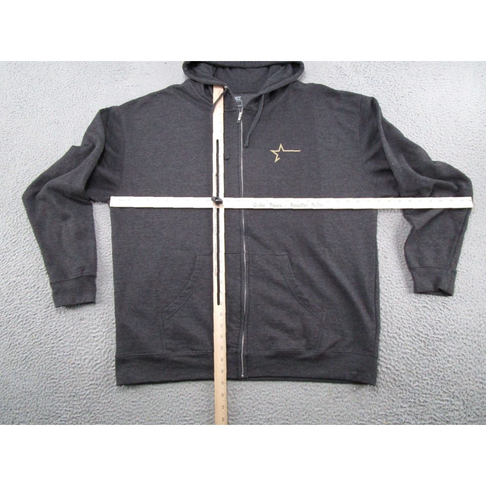 Vintage Enforce Mens 3X Gray Hoodie Sweatshirt Fleece Zip Full Zip Knit Pullover Big & Tall Cotton Logo 3X Enforce Mens Size US XXL / EU 58 / 5 - 5 Thumbnail