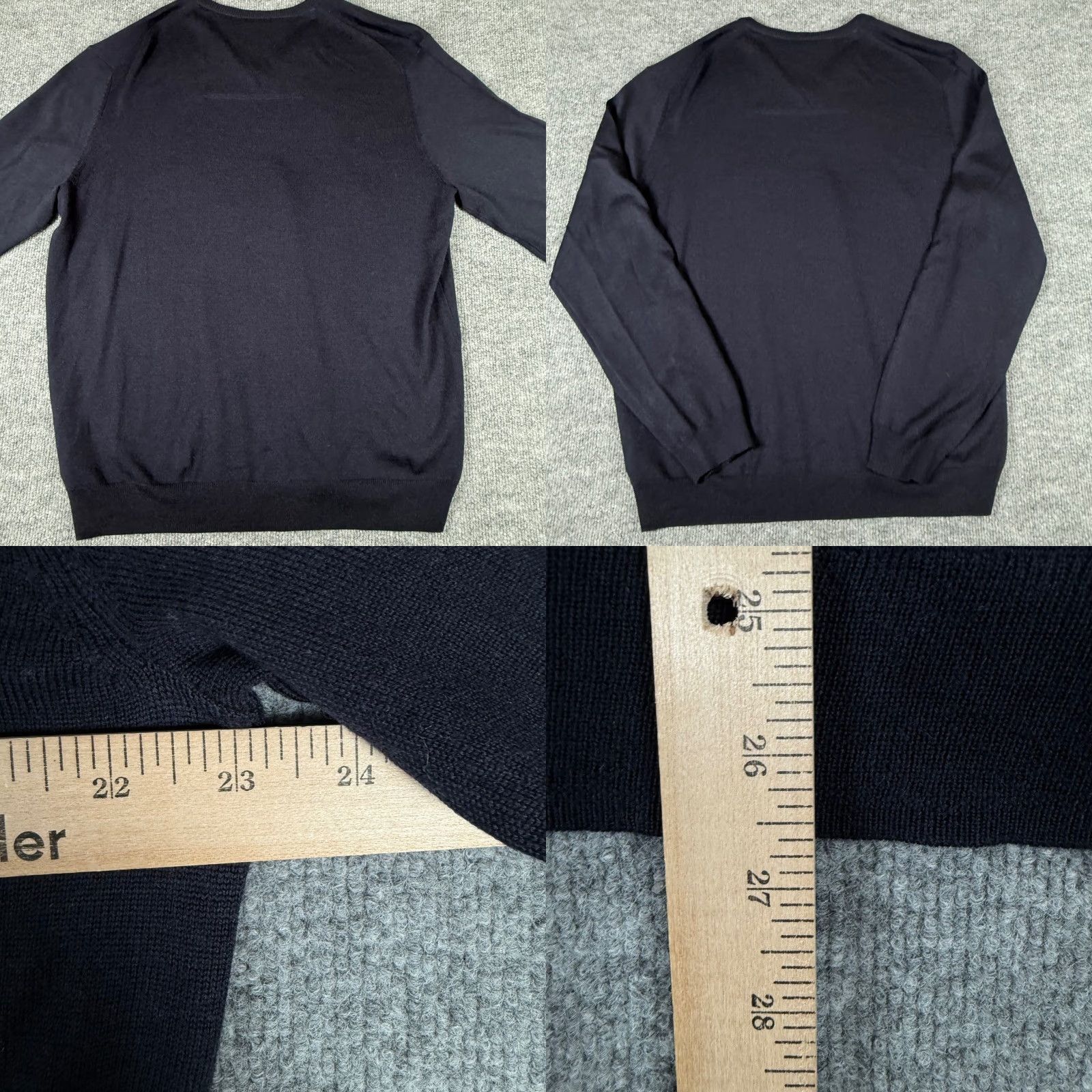 Calvin Klein Calvin Klein Italian Merino Wool V-Neck Sweater Men XL Knit Pullover Blue Size US XL / EU 56 / 4 - 8 Thumbnail