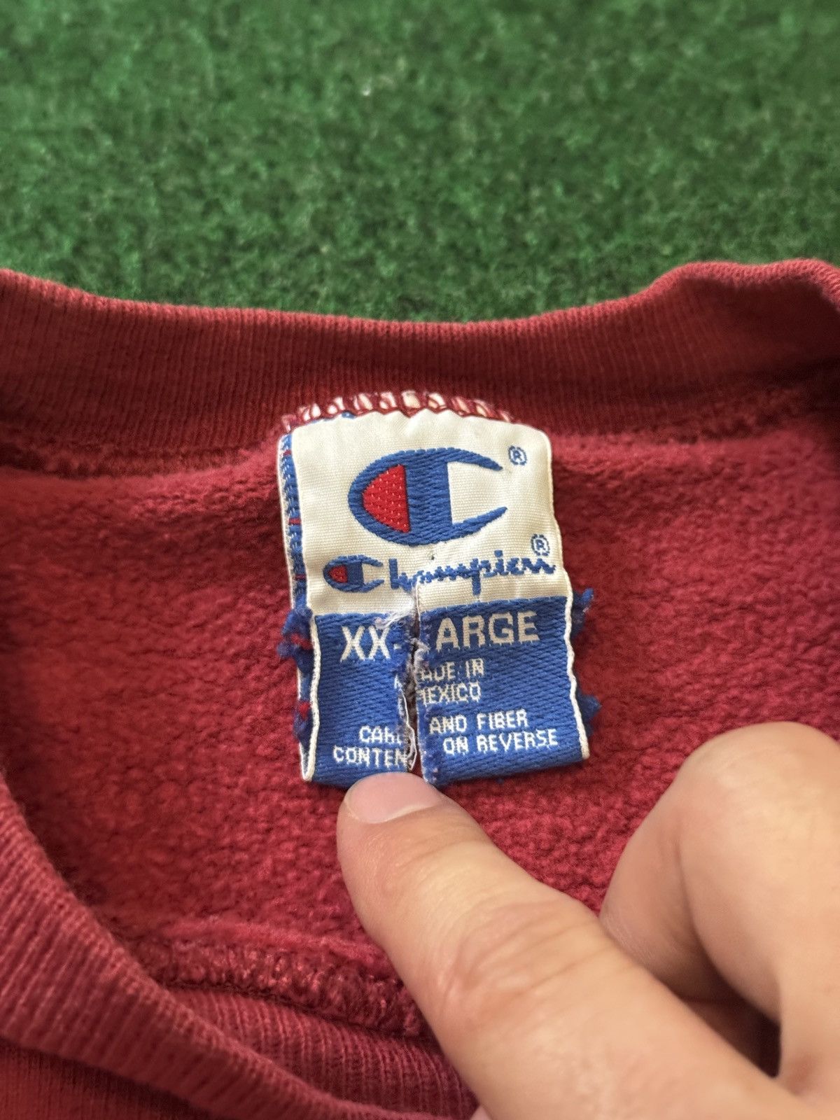 Champion Vintage 90s Champion FADED Red Hip Hop Grunge Sweatshirt Size US XXL / EU 58 / 5 - 3 Thumbnail