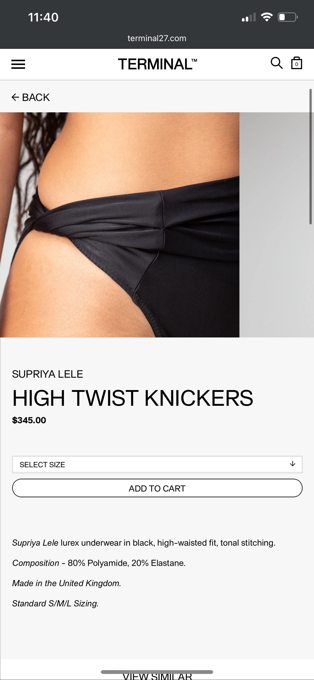 Other $345 NWT SUPRIYA LELE HIGH TWIST KNICKERS Size 32" / US 10 / IT 46 - 6 Thumbnail