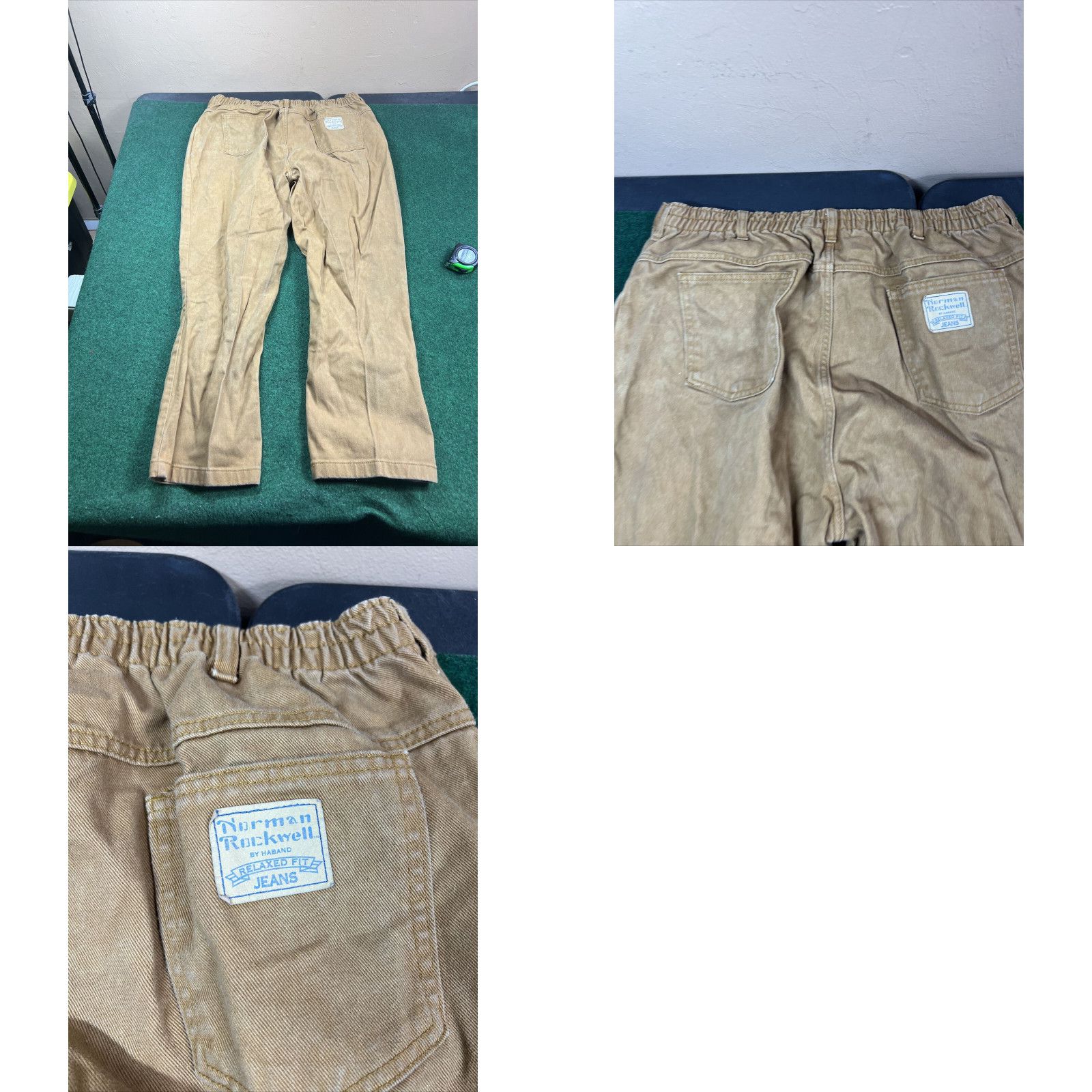 Haband NORMAN ROCKWELL Jeans by Haband Elasticized Back Waist- Beige. 38x30 Size US 38 / EU 54 - 8 Thumbnail
