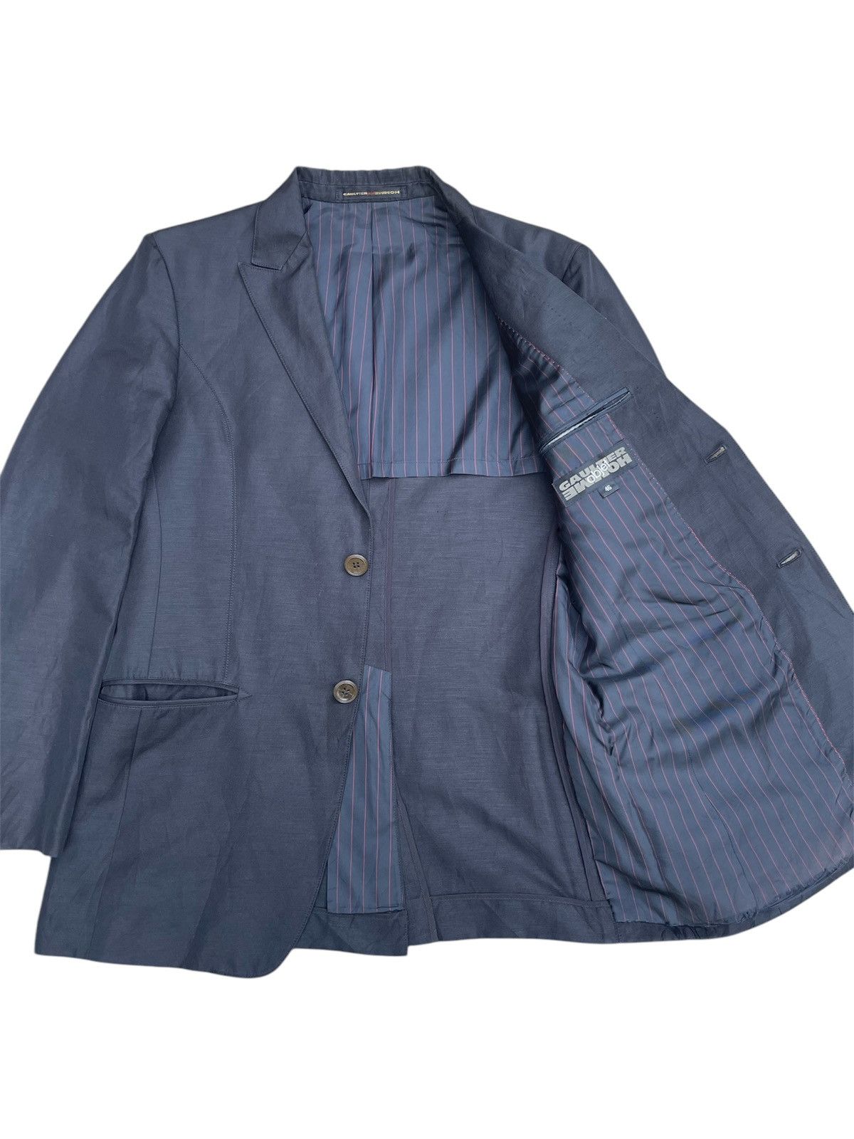Jean Paul Gaultier Gaultier Paul Gaultier Homme Pinstripe-Lined Blazer Jacket Size US S / EU 44-46 / 1 - 1 Thumbnail