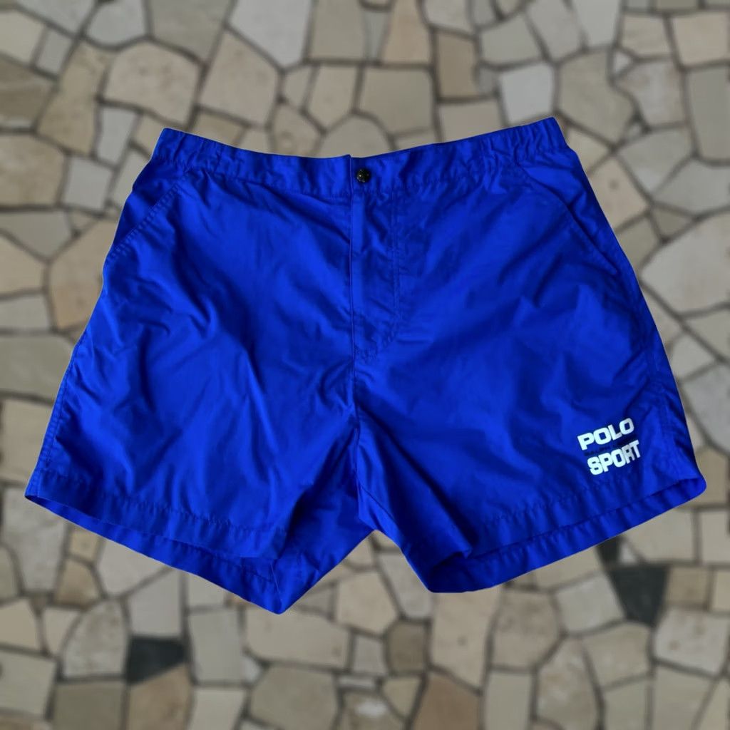 Polo Ralph Lauren VINTAGE Polo Sport Ralph Lauren Swim Trunks Unlined 5” Inseam Men’s Large Blue Nylon Trunks Mens L Blue Polo Sport Swim Bottoms Size US L / EU 52-54 / 3 - 1 Thumbnail