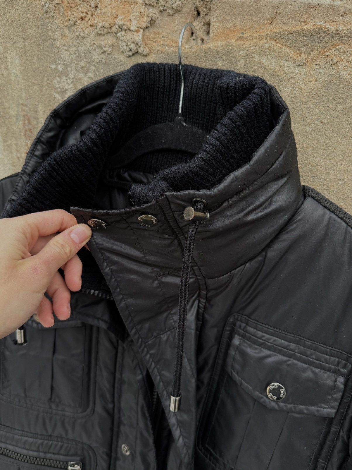 Dolce & Gabbana 2000s Dolce & Gabbana Obscure Dark Astro Puffer Jacket Size US L / EU 52-54 / 3 - 5 Thumbnail