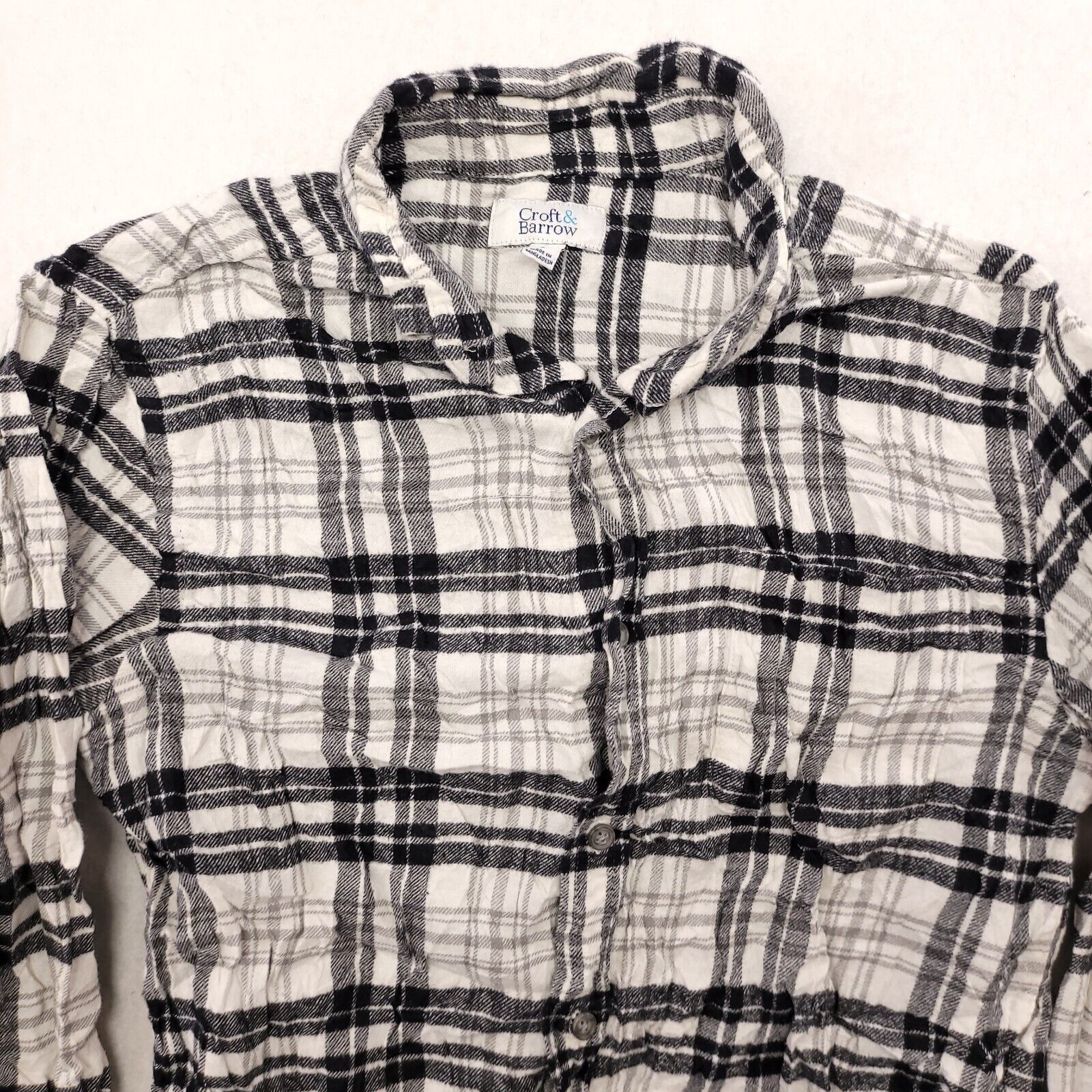 Croft & Barrow Croft & Barrow Tartan Flannel Shirt Mens Size S White Black Size US S / EU 44-46 / 1 - 1 Thumbnail
