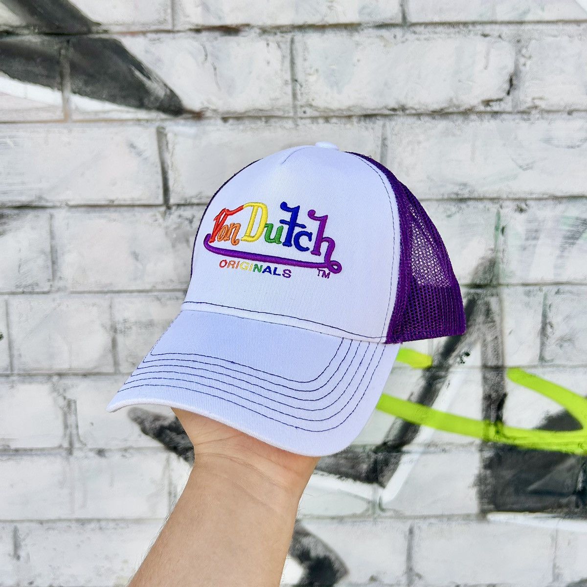 Von Dutch Vintage Von Dutch Rainbow Trucker Cap Hat Size ONE SIZE - 2 Thumbnail