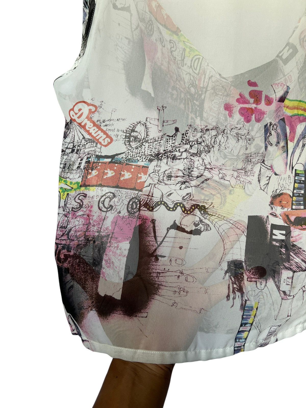 Comme des Garcons × Japanese Brand × gomme Gomme Homme Graffiti Art Printed Sleeveless Blouse Size M / US 6-8 / IT 42-44 - 11 Thumbnail
