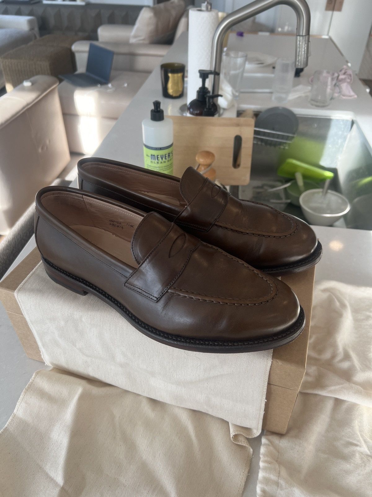 Grant Stone Grant Stone Traveler Penny Dark Olive Chromexcel 11.5E Size US 11.5 / EU 44-45 - 6 Thumbnail