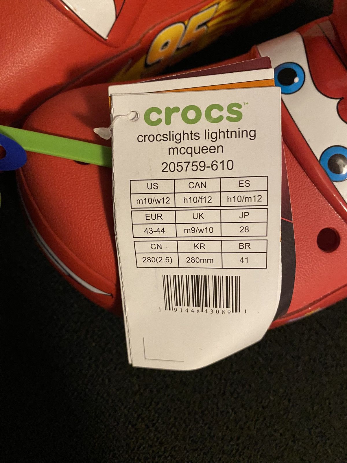 Crocs Crocs Classic Clog Lightning McQueen Size US 10 / EU 43 - 5 Thumbnail