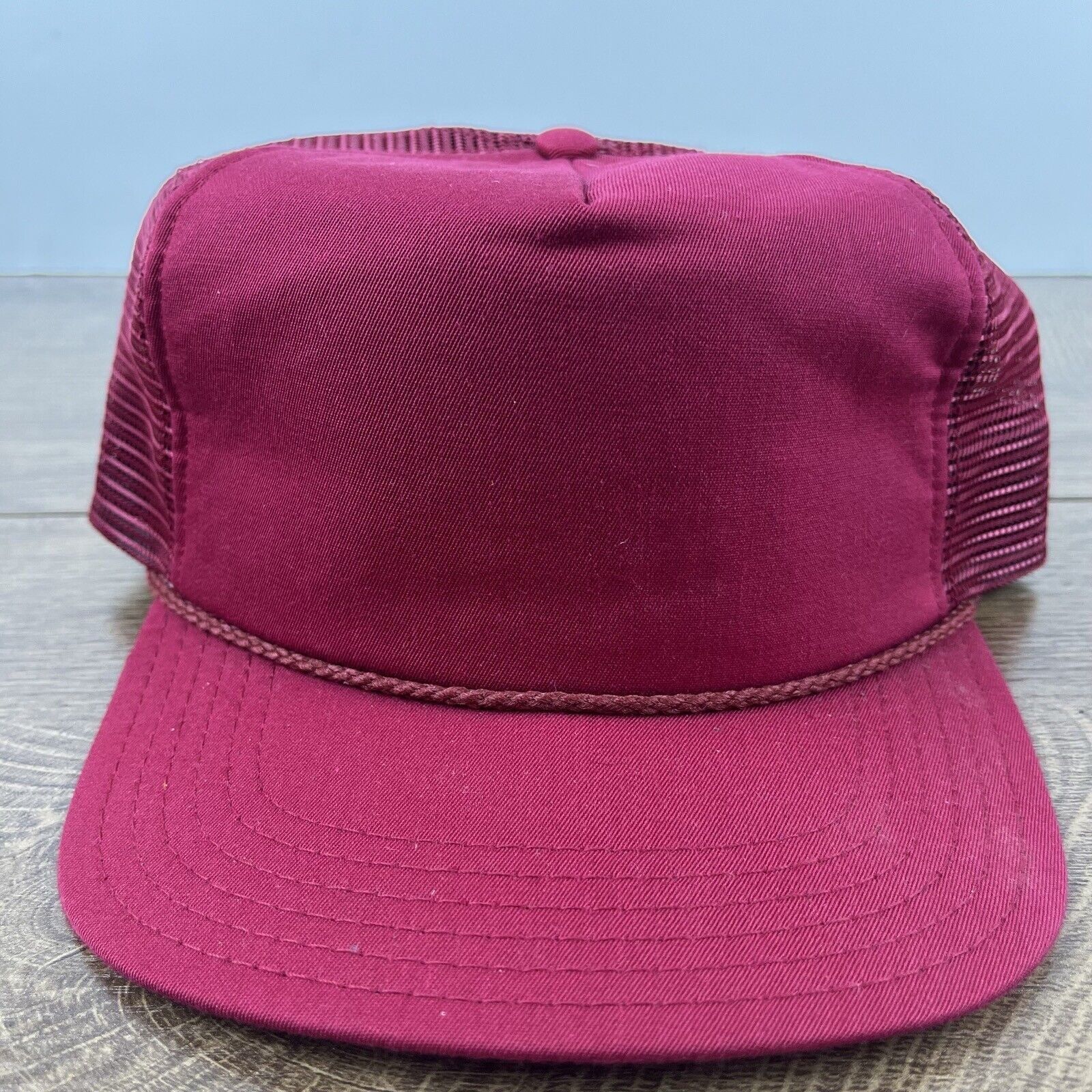 Other Maroon Hat Red Cap Hat Trucker Adjustable Hat Red Adult Hat Size ONE SIZE - 4 Thumbnail