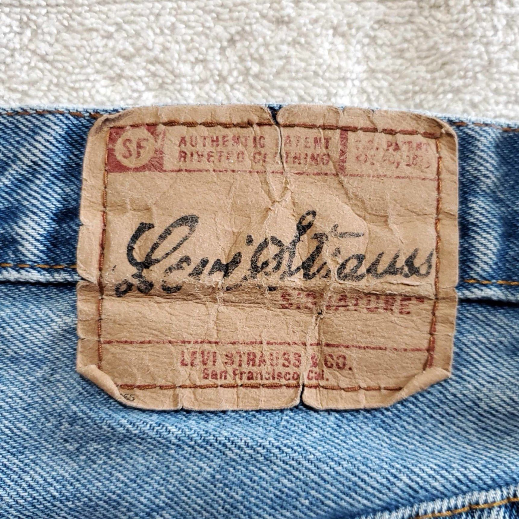 Levi's Levi's Strauss Jeans 42 Regular Distressed Blue Straight Mens 29 Inseam Jeans Size US 42 / EU 58 - 6 Thumbnail