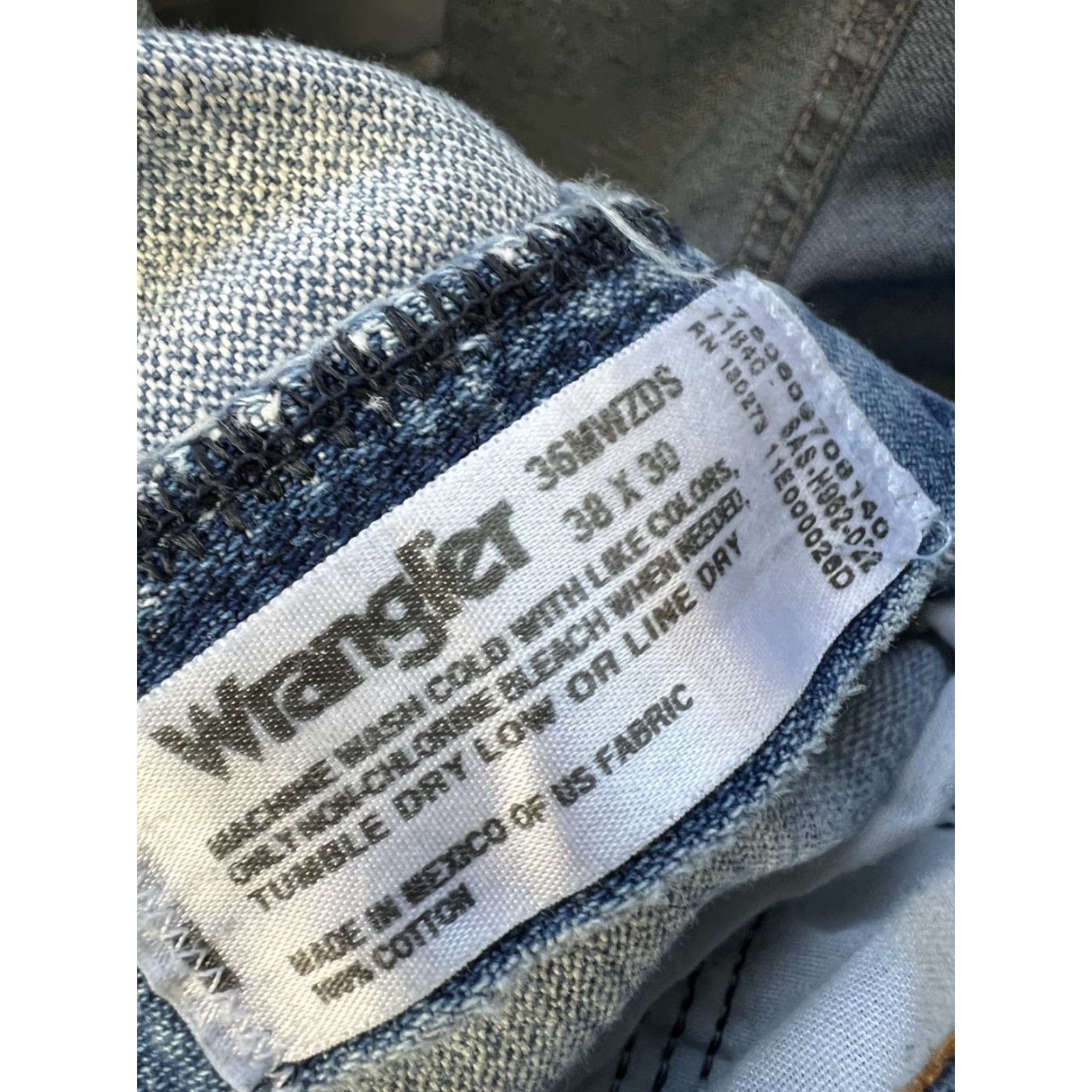 Wrangler Wrangler Slim Fit Cowboy Jeans Denim 36x30 Mens Blue Cotton 5-Pocket Cowboy Cut Straight Regular Inseam 30 Vintage: No Size US 36 / EU 52 - 5 Thumbnail