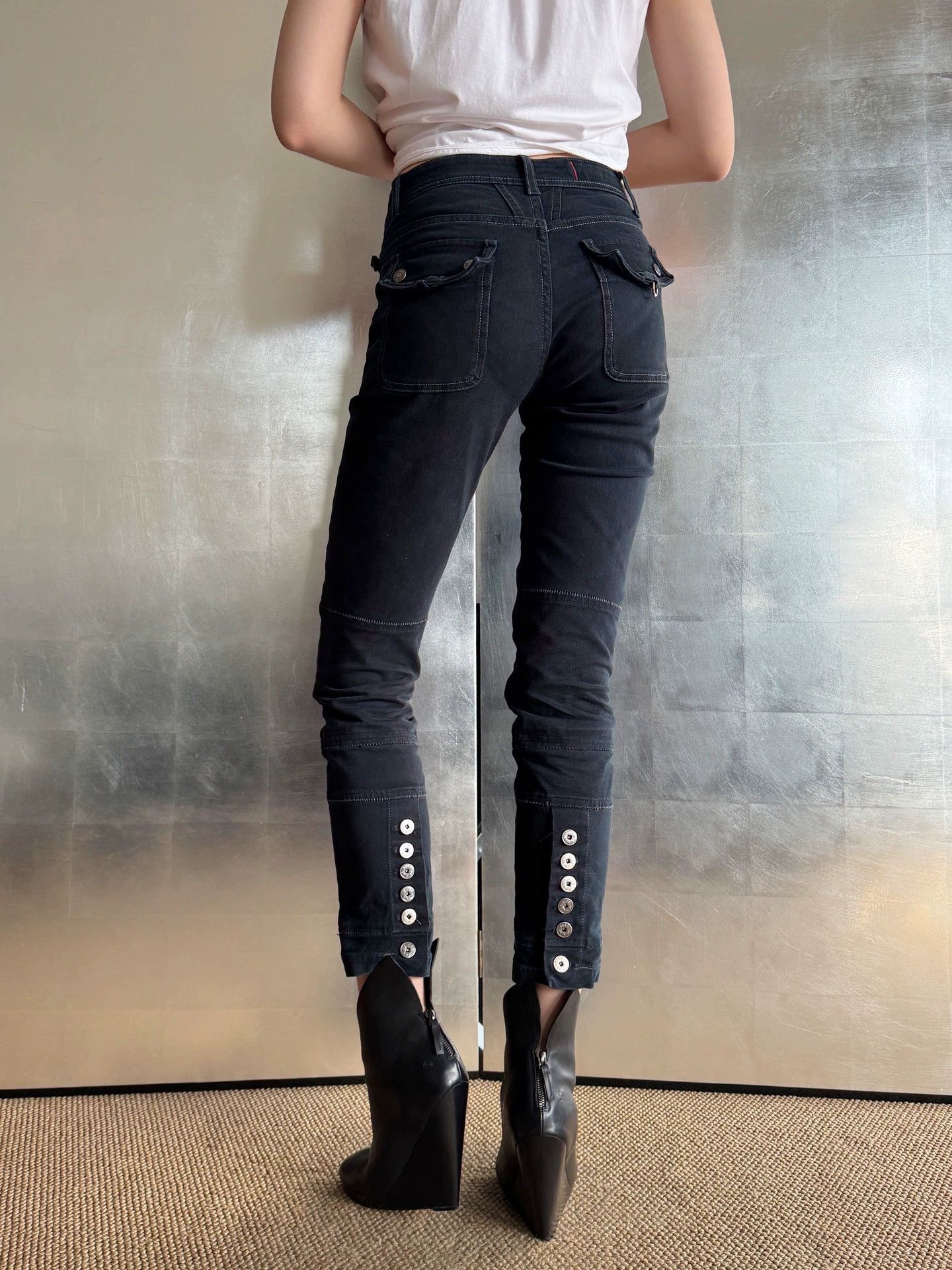 Marithe + Francois Girbaud MFG Vintage Button Fly Skinny Jeans Size 27 Size 27" / US 4 / IT 40 - 1 Thumbnail