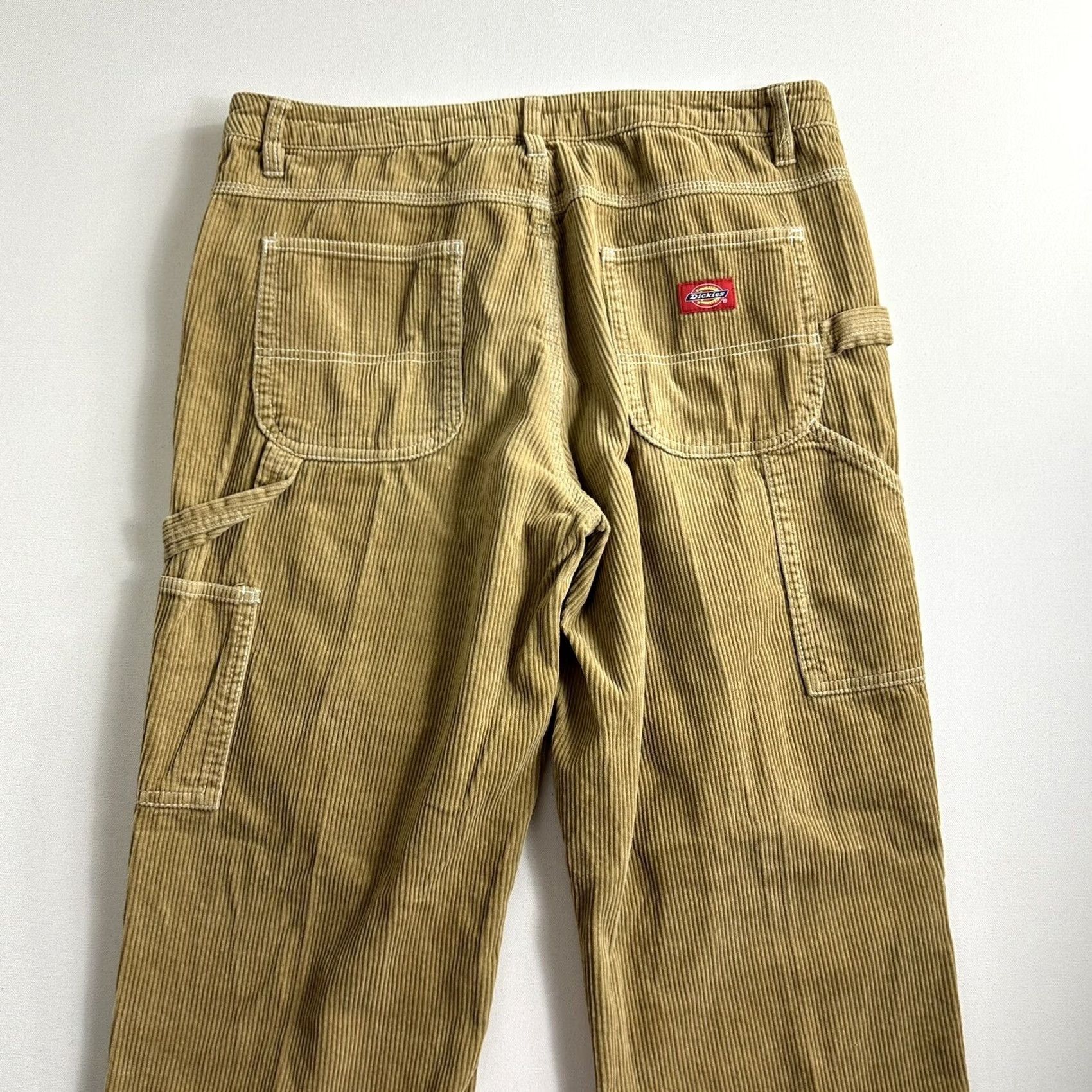 Dickies Dickies Juniors Carpenter Relaxed Corduroy Khaki Pants Size 11x30 Casual Brown Pants Women Size 32" / US 10 / IT 46 - 4 Thumbnail