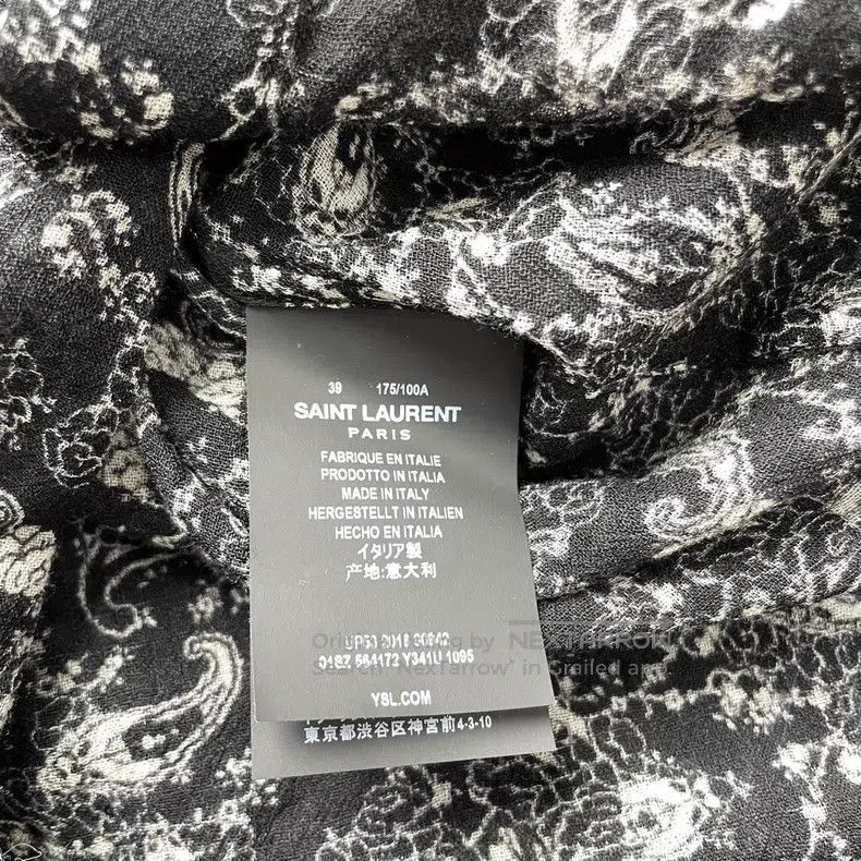 Saint Laurent Paris Saint Laurent Paris size 39 Black and White Wool Paisley Sh Size US S / EU 44-46 / 1 - 5 Thumbnail