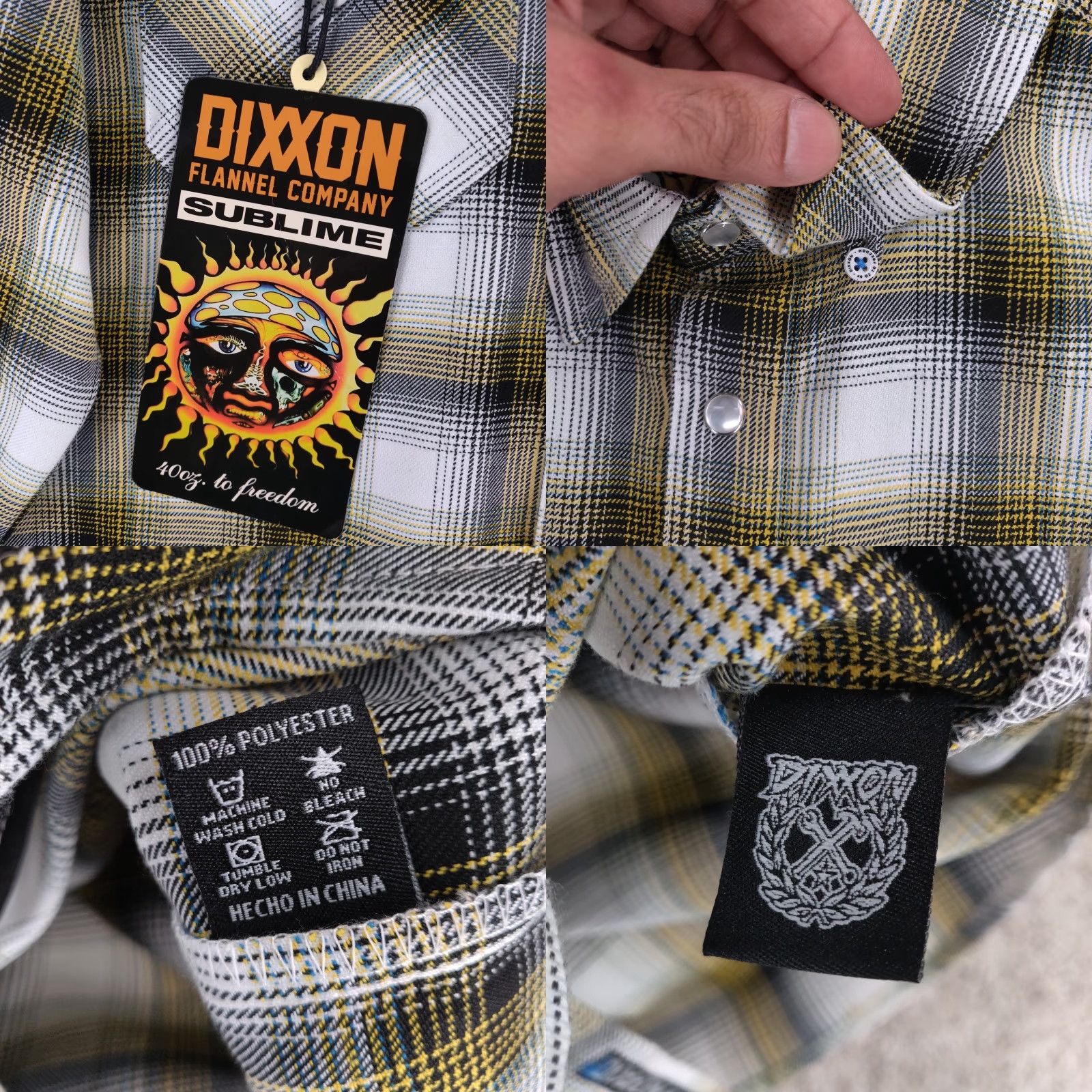 Vintage Dixxon Sublime Shirt Mens XS Plaid Flannel Pearl Snap Long Sleeve Rock Band Size US XS / EU 42 / 0 - 8 Thumbnail