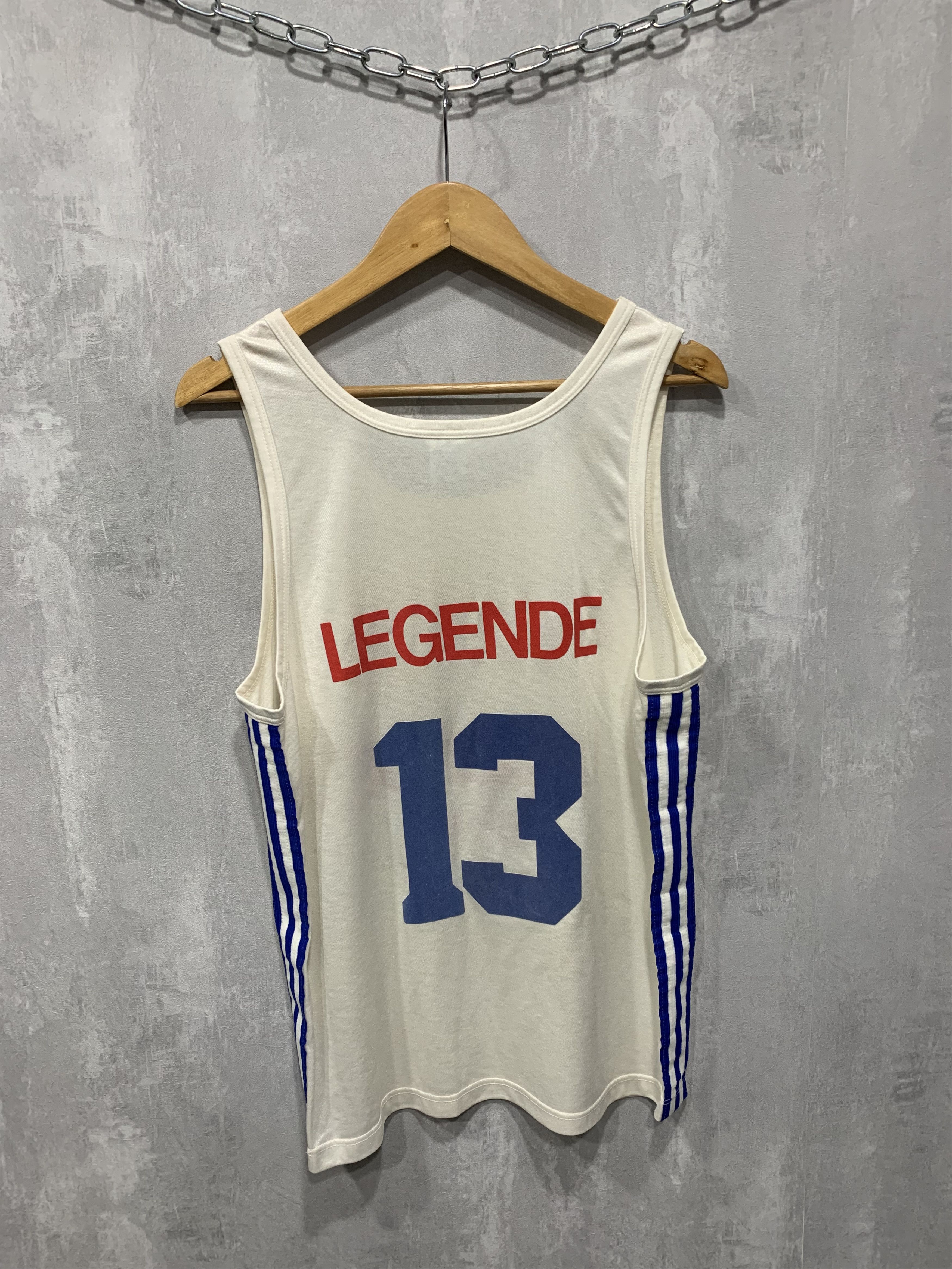 Adidas × Vintage Vintage Adidas Tank Top Sleeveless Legende Big Logo Rare 80s Size US L / EU 52-54 / 3 - 11 Thumbnail