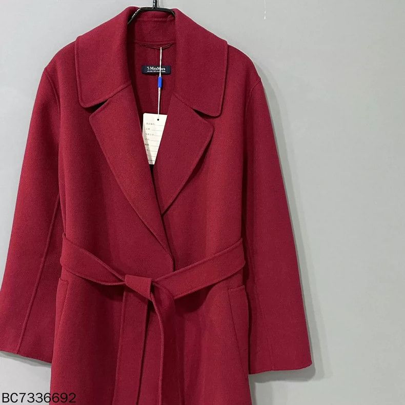 Max Mara Max Mara Burgundy Livia Wool Coat Size M / US 6-8 / IT 42-44 - 3 Thumbnail