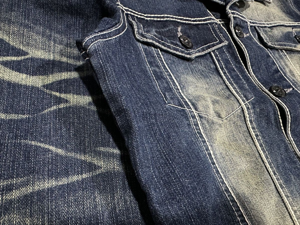14th Addiction 🔥Y2K Archived Midas Denim Jacket Waxed Glitter Goth Punk Size US M / EU 48-50 / 2 - 5 Thumbnail
