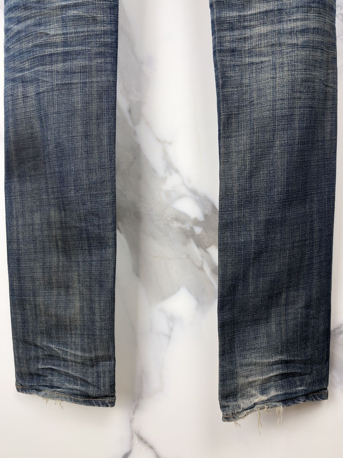 Dior × Hedi Slimane SS05 Dior Homme Beck Glitter Wax Coated Whisker Denim Jeans Size US 30 / EU 46 - 9 Thumbnail