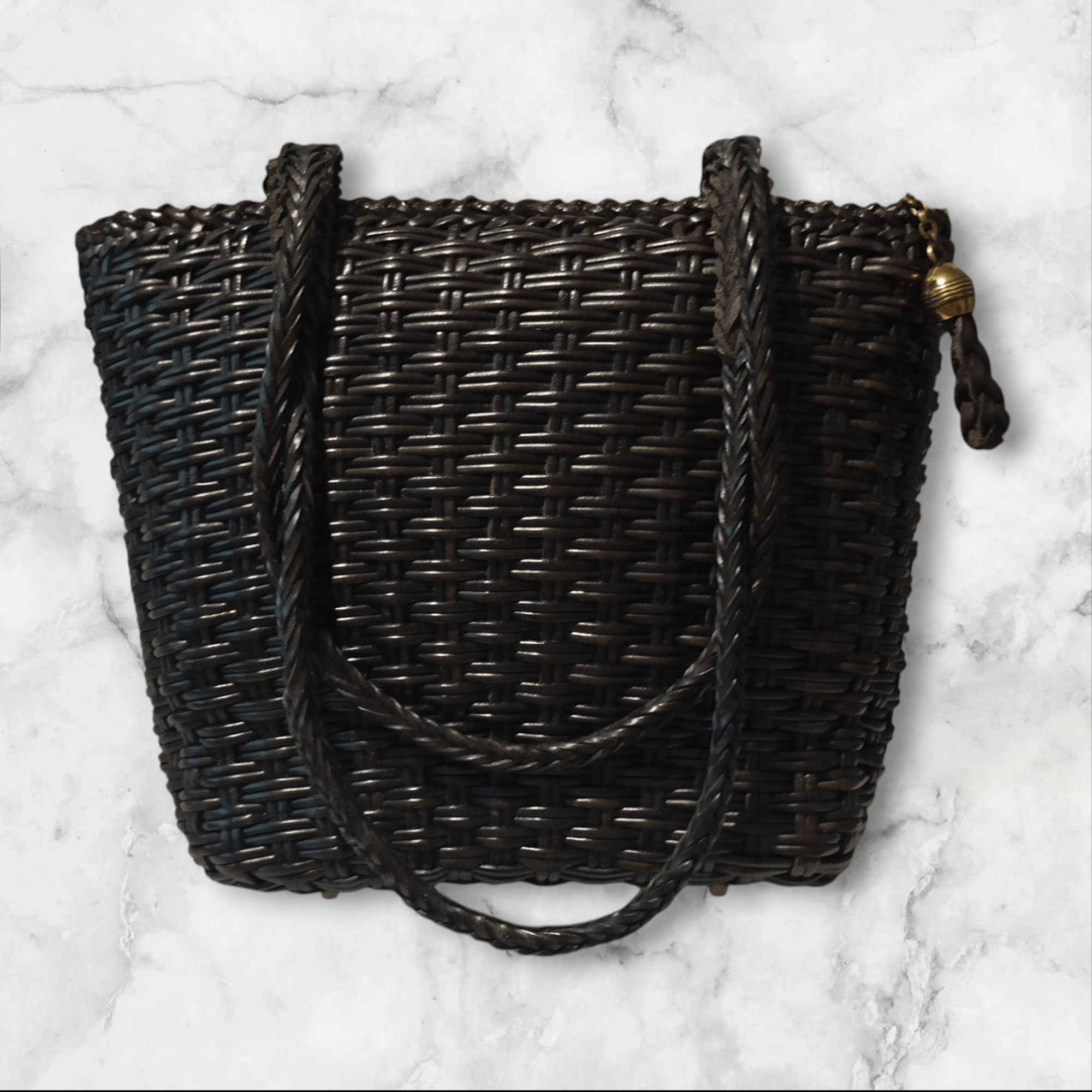 Jaeger Jaeger Woven Leather Shoulder Tote | Made in Italy Size ONE SIZE - 1 Thumbnail