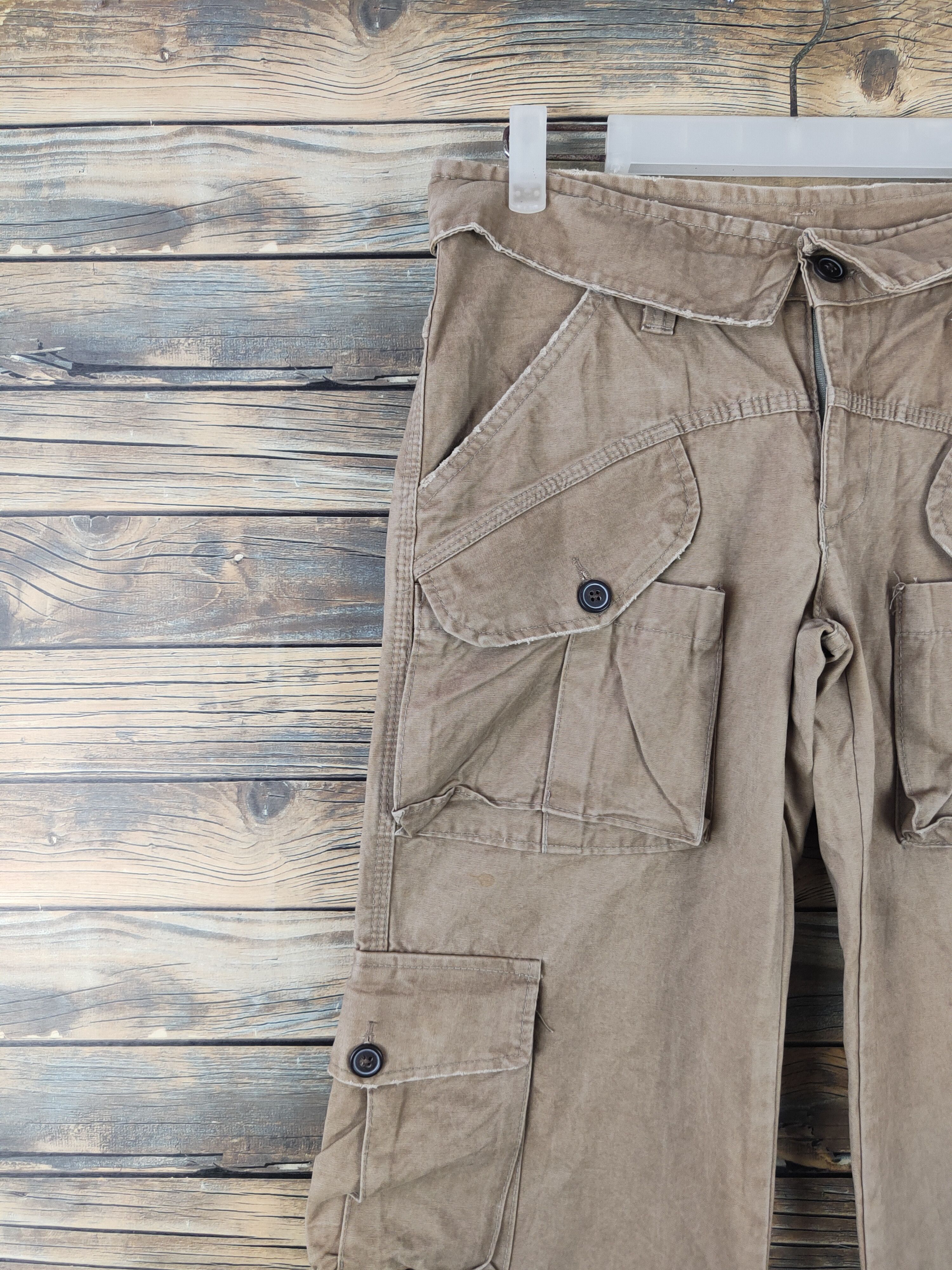 Japanese Brand DLL Japan Brown utility Multipocket Cargo Pants #238 Size US 28 / EU 44 - 3 Thumbnail