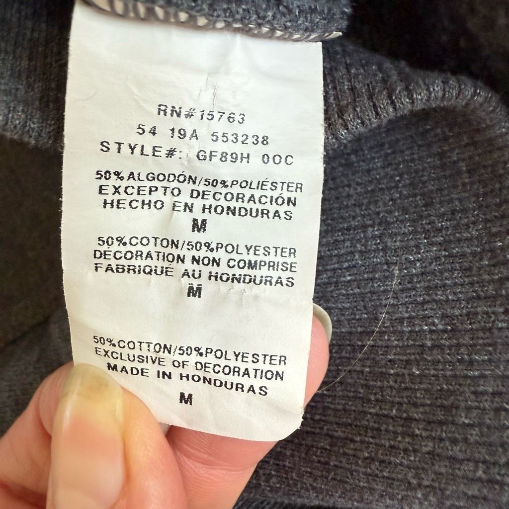 Champion Champion Charcoal Grey Appliqué Embroidered Hoodie M Size US M / EU 48-50 / 2 - 5 Thumbnail