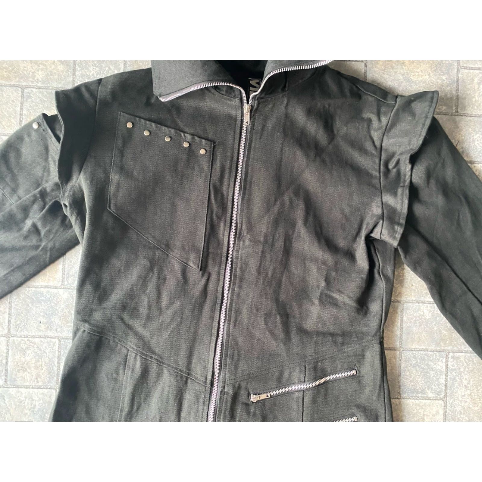 Vintage Necessary Evil Trench Coat Jacket Long Black Gothic Hooded Womens L Black Coat Jacket Size L / US 10 / IT 46 - 4 Thumbnail