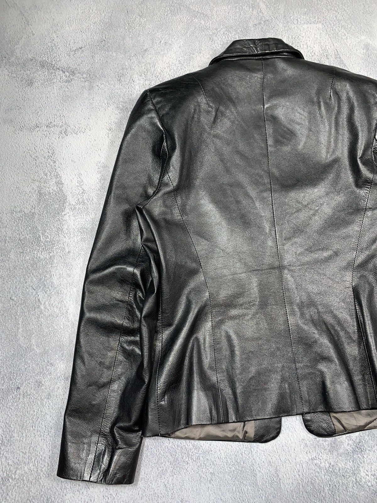 Vintage Vintage 90s Japan leather blazer jacket AvantGarde bondage Size S / US 4 / IT 40 - 14 Thumbnail