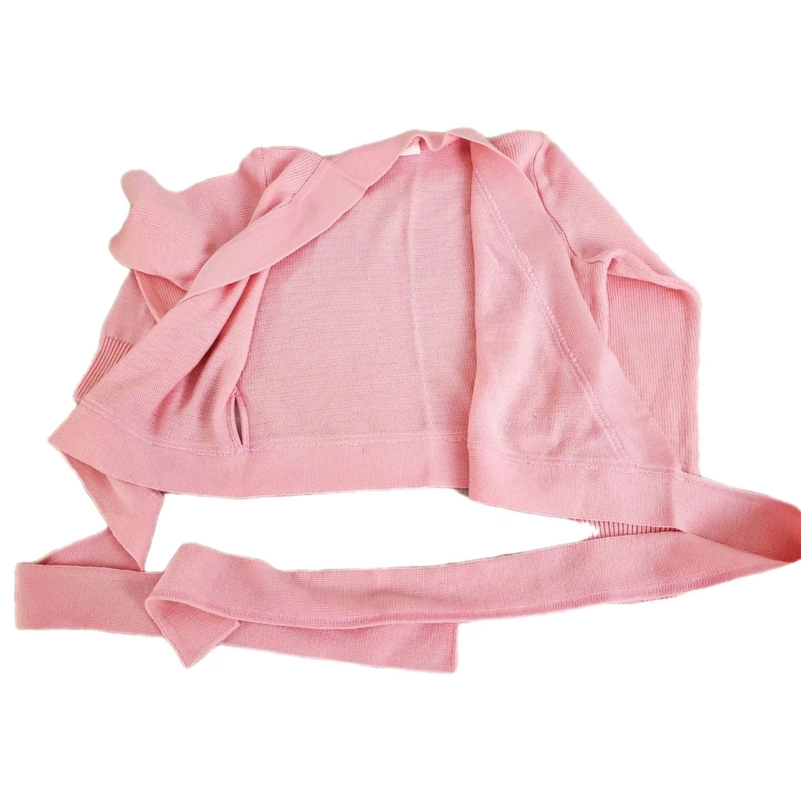 DANCER Pink Wrap Sweater Girls Large Child Eurotard Dance Cardigan Size US L / EU 52-54 / 3 - 4 Thumbnail