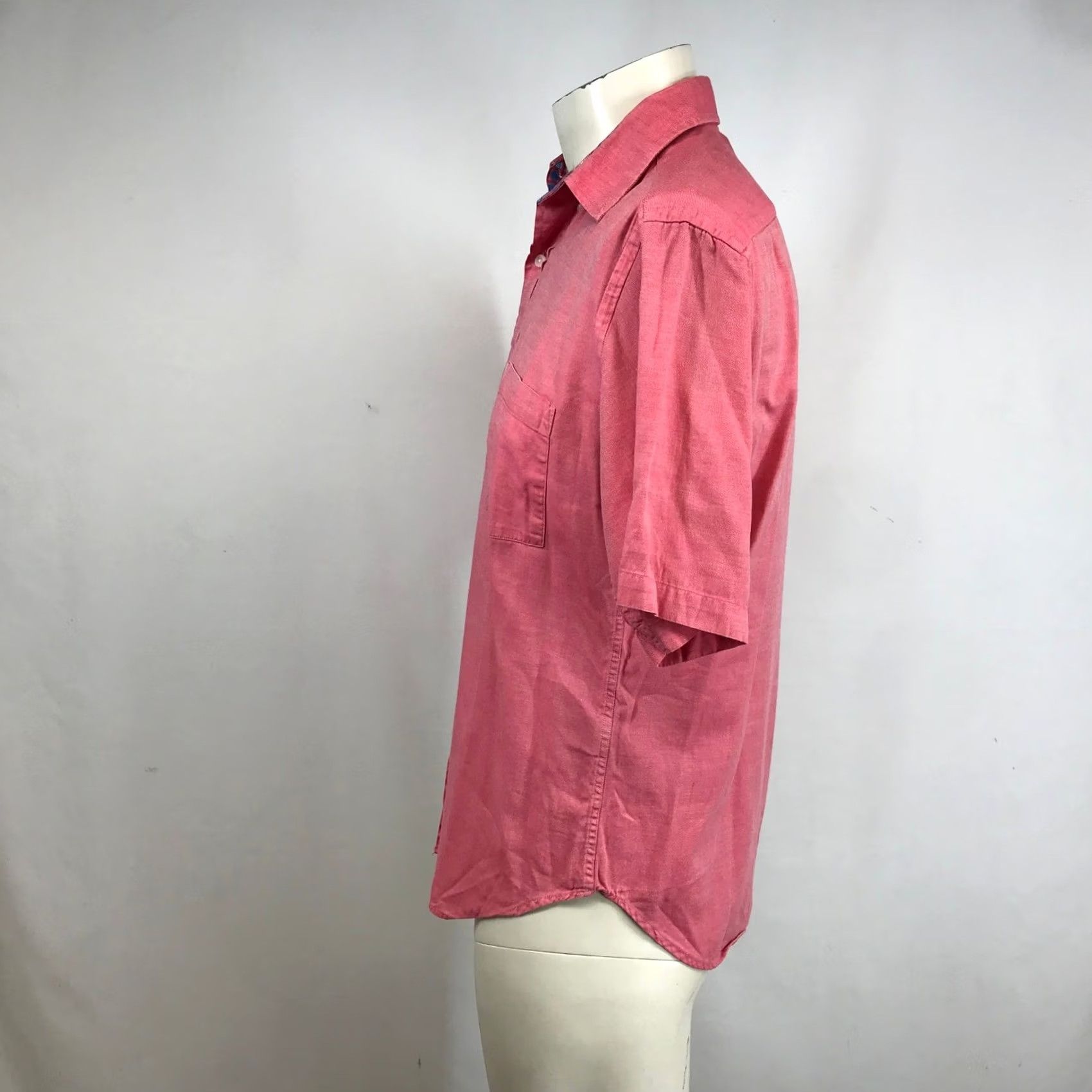 Tailorbyrd Tailorbyrd Mens Button Down Shirt Pink Cotton Short Sleeve Size Small Size US S / EU 44-46 / 1 - 6 Thumbnail