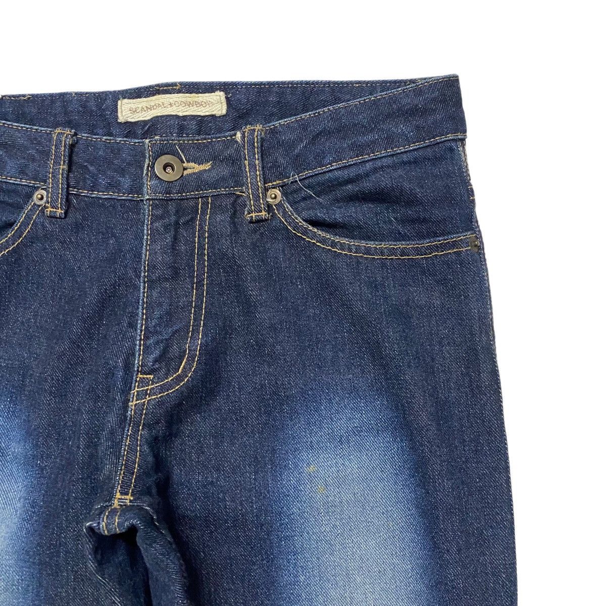 Japanese Brand SCANDAL COWBOY Denim Super Flare Patchwork Jeans Size US 28 / EU 44 - 4 Thumbnail