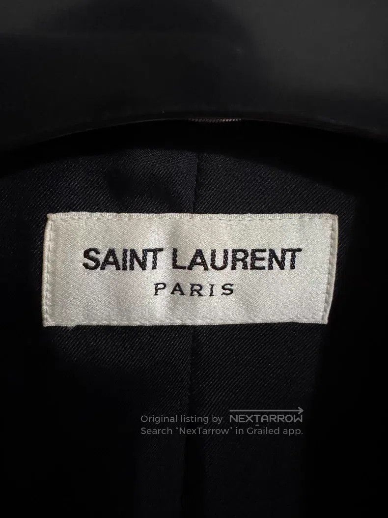 Saint Laurent Paris Saint Laurent Paris Black Satin Notched Lapel Smoking Jack Size US S / EU 44-46 / 1 - 5 Thumbnail