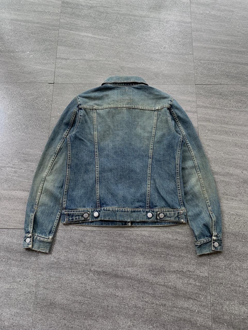 Helmut Lang FREE TAX! Stained Wash Denim Jacket Size US XS / EU 42 / 0 - 4 Thumbnail