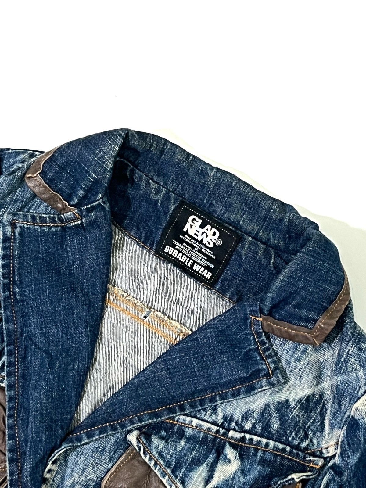 If Six Was Nine RARE❤️‍🔥Vintage Glad News y2k denim Jacket Size S / US 4 / IT 40 - 5 Thumbnail