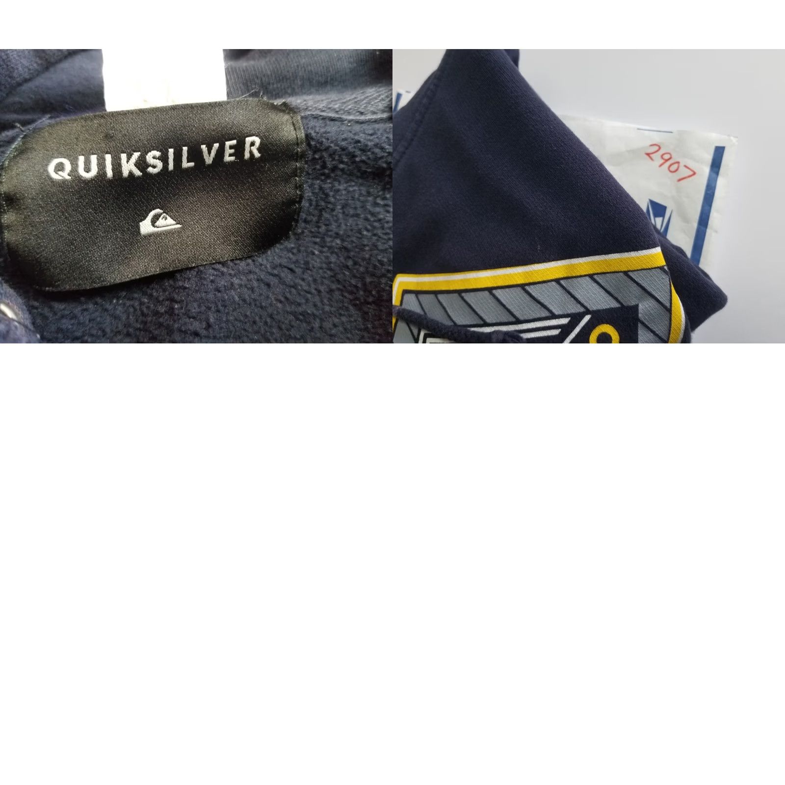 Quiksilver Quicksilver Hoodie Mens XL Blue Pullover Hoodie Sweatshirt with Logo, Long Sleeve, Cotton Blend, Outdoor, Pockets, Regular Fit, Brand Quiksilver Size US XL / EU 56 / 4 - 9 Thumbnail