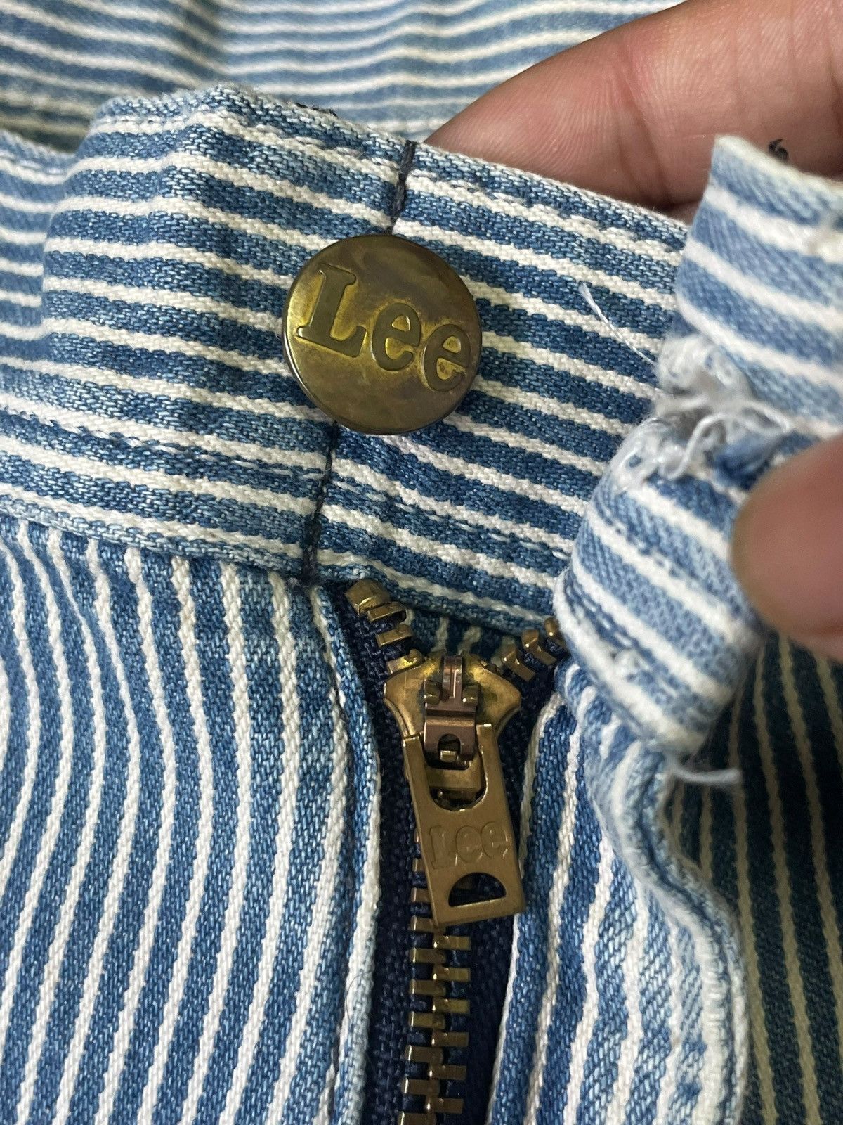 Lee Vintage Lee Hickory Iconic Railroad Carpenter Loose Jeans Size US 33 - 14 Thumbnail