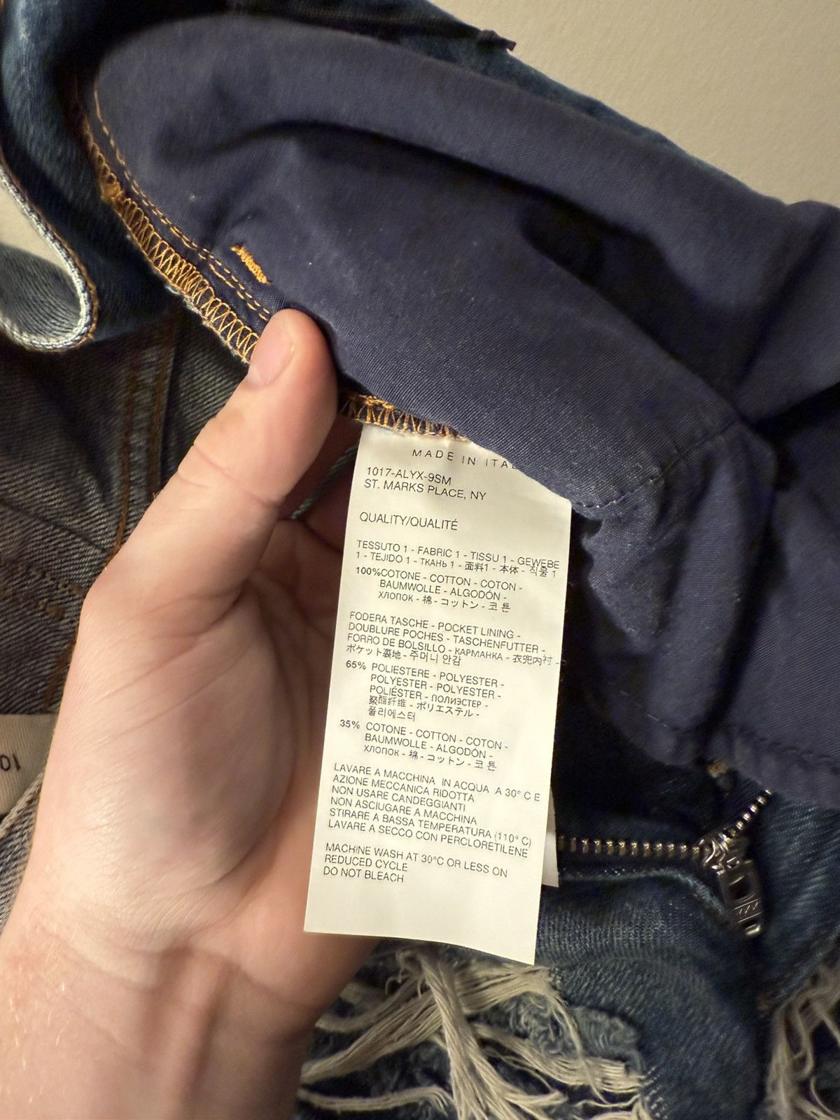 1017 ALYX 9SM Alyx x Blackmeans Distressed Denim Size US 32 / EU 48 - 5 Thumbnail
