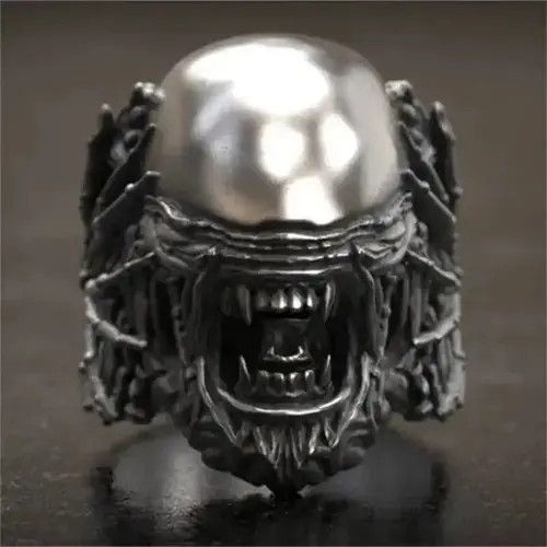 Jewelry skull head men's retro ring (size 6 to 13) Size ONE SIZE - 3 Thumbnail