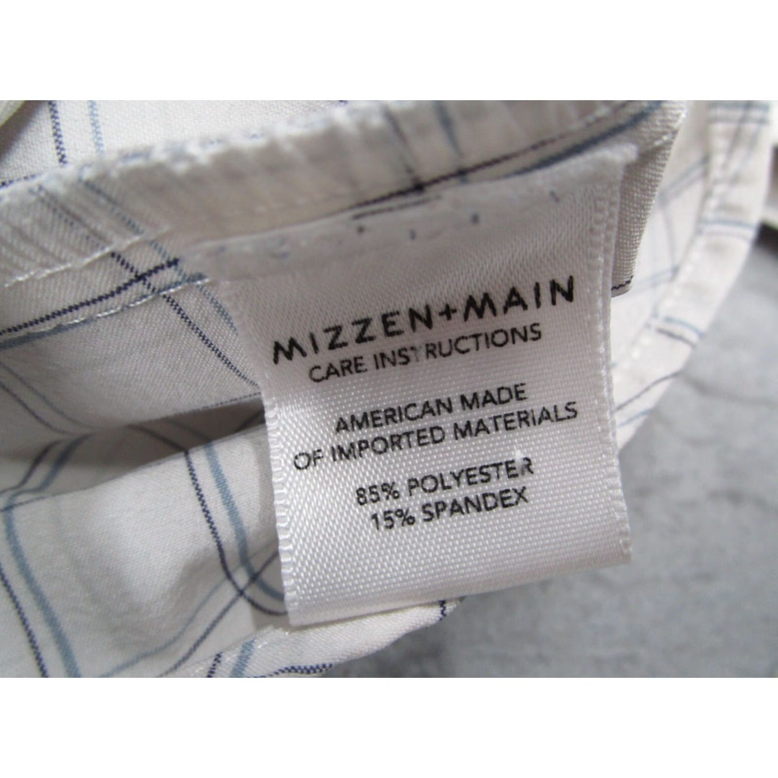 Mizzen+Main Mizzen+Main Shirt Men XL Trim Fit White Check Leeward Long Sleeve Button-Up Casual Work Size US XL / EU 56 / 4 - 4 Thumbnail