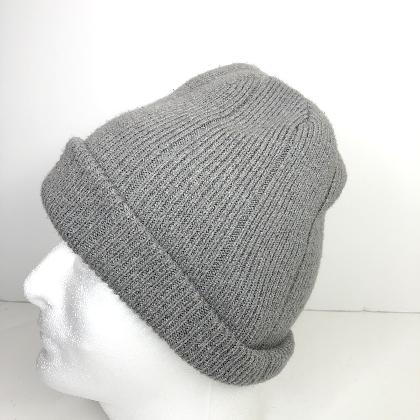 Carhartt Carhartt 1889 Unisex Gray Beanie Hat Burgundy Stripe OneSize Size ONE SIZE - 3 Thumbnail