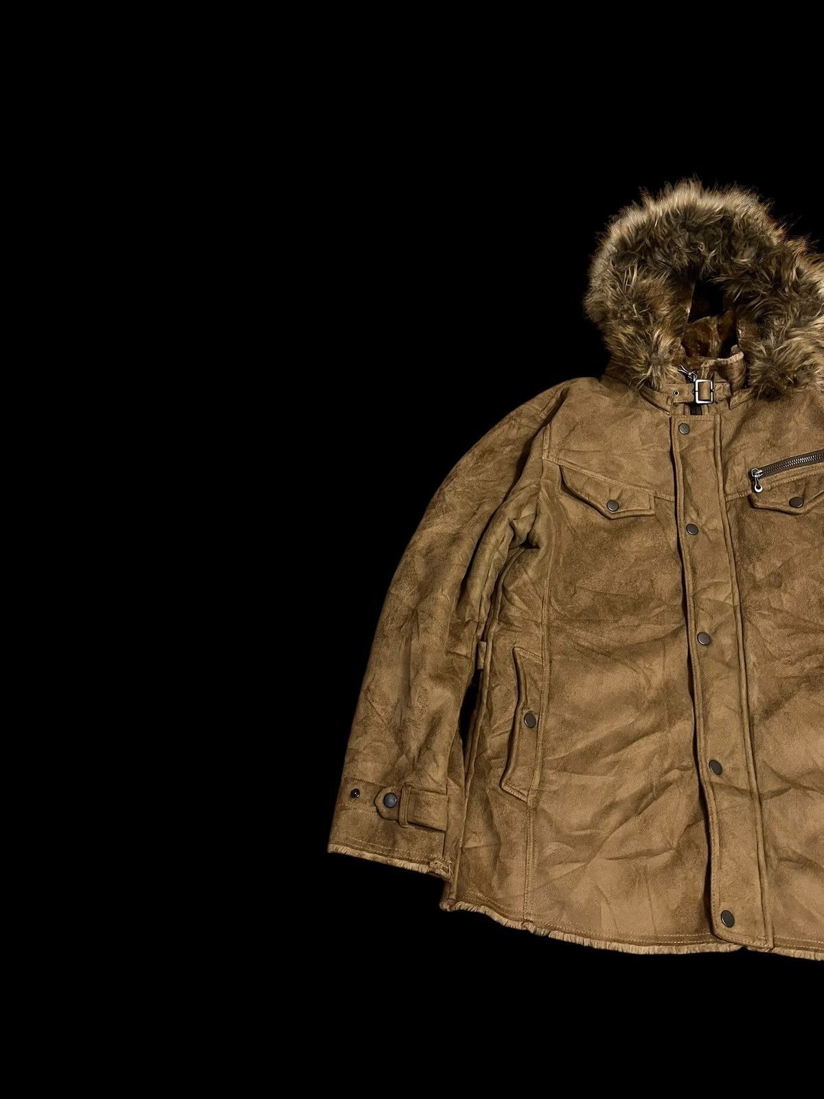Hysteric Glamour × Japanese Brand Taka Q Brown Fur Hooded Jacket Size US L / EU 52-54 / 3 - 4 Thumbnail