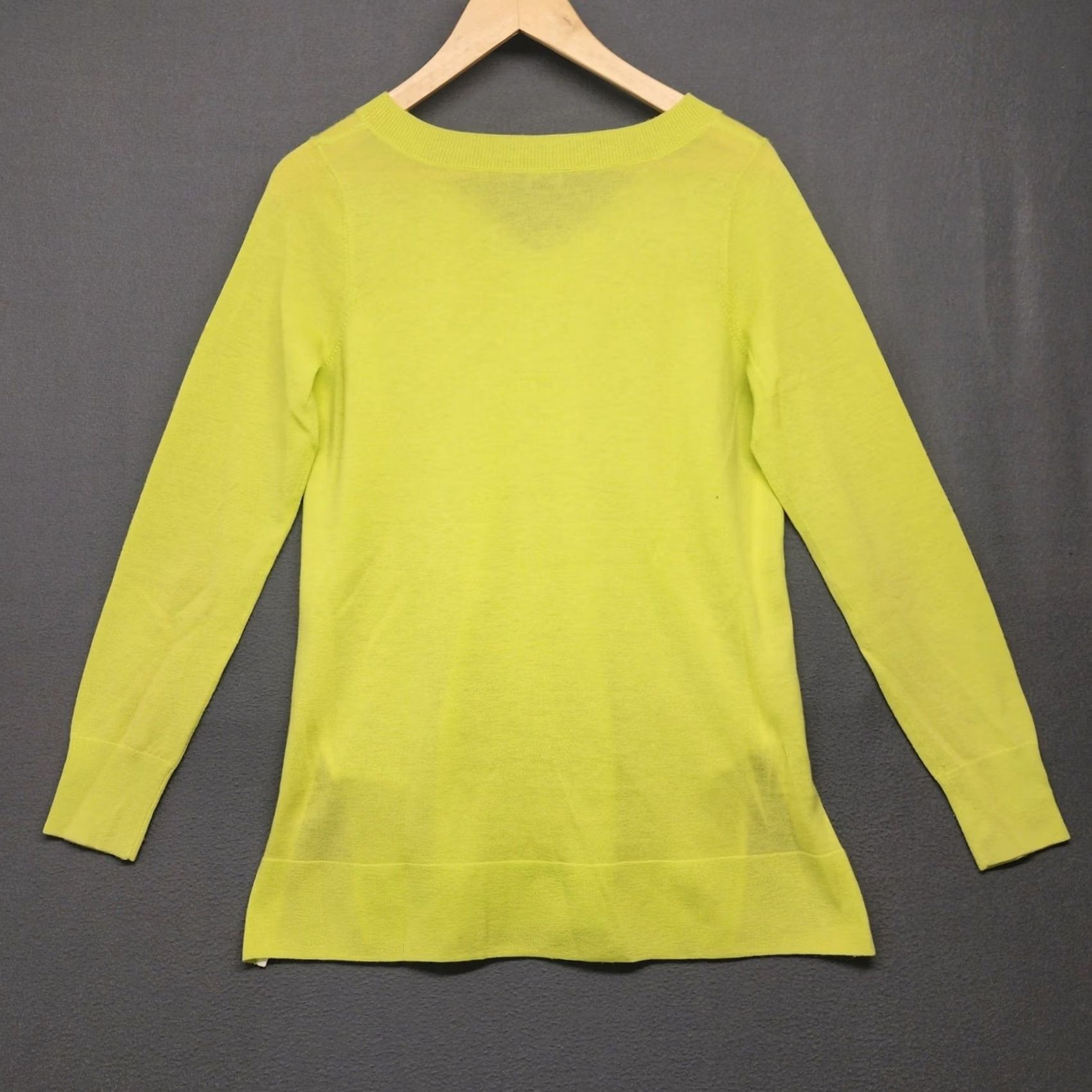 Vintage Worth New York Top Womens P Wool Blend Lightweight Sweater Tunic Stretch Crew Neck Long Sleeve Pullover Solid Green Wool Blend P Wool Blend Size S / US 4 / IT 40 - 2 Thumbnail