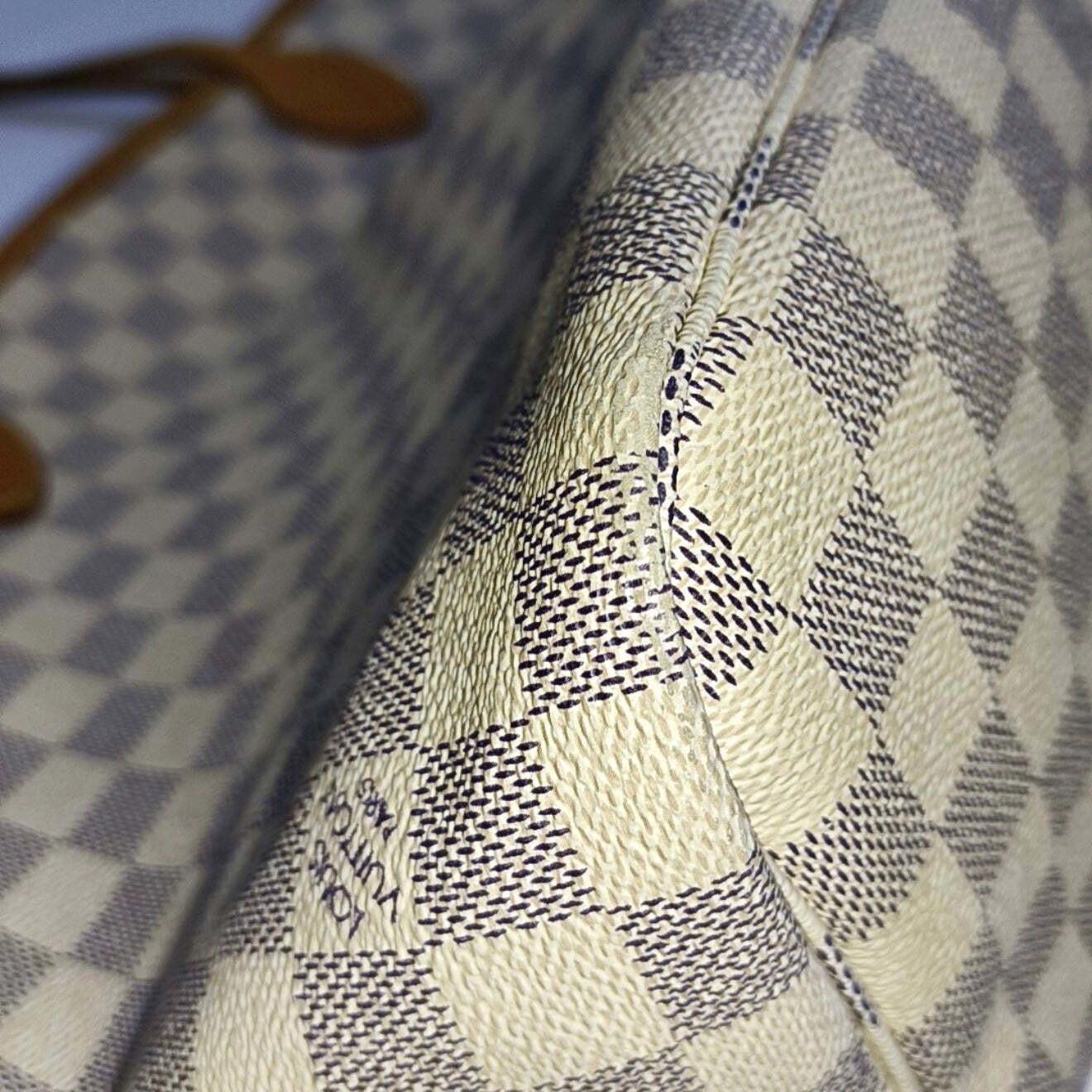 Louis Vuitton Louis Vuitton Damier Azur Neverfull MM with Pouch Size ONE SIZE - 9 Thumbnail