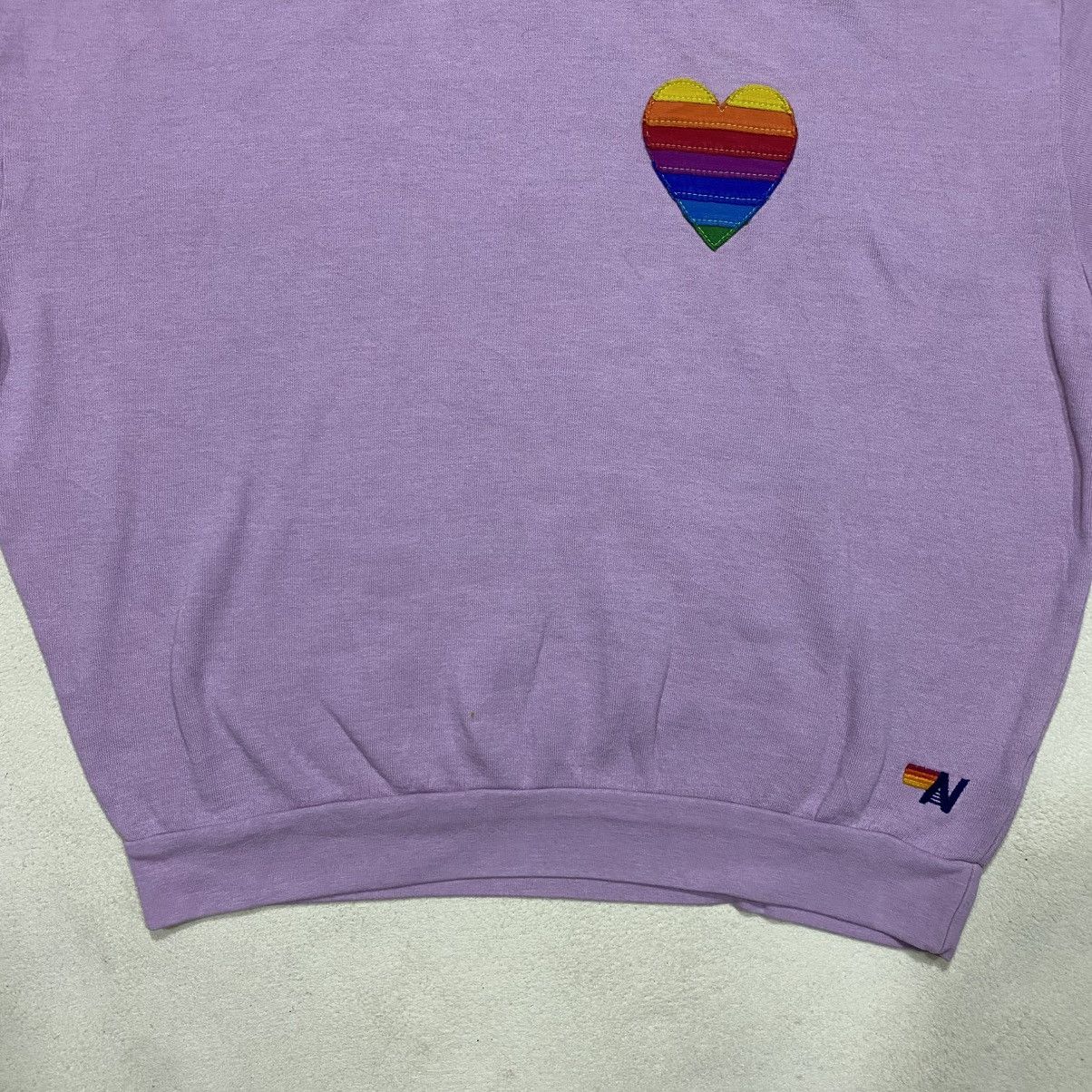 Aviator Nation AVIATOR NATION 5 Stripes Heart Boxy Sweatshirt Size M / US 6-8 / IT 42-44 - 3 Thumbnail